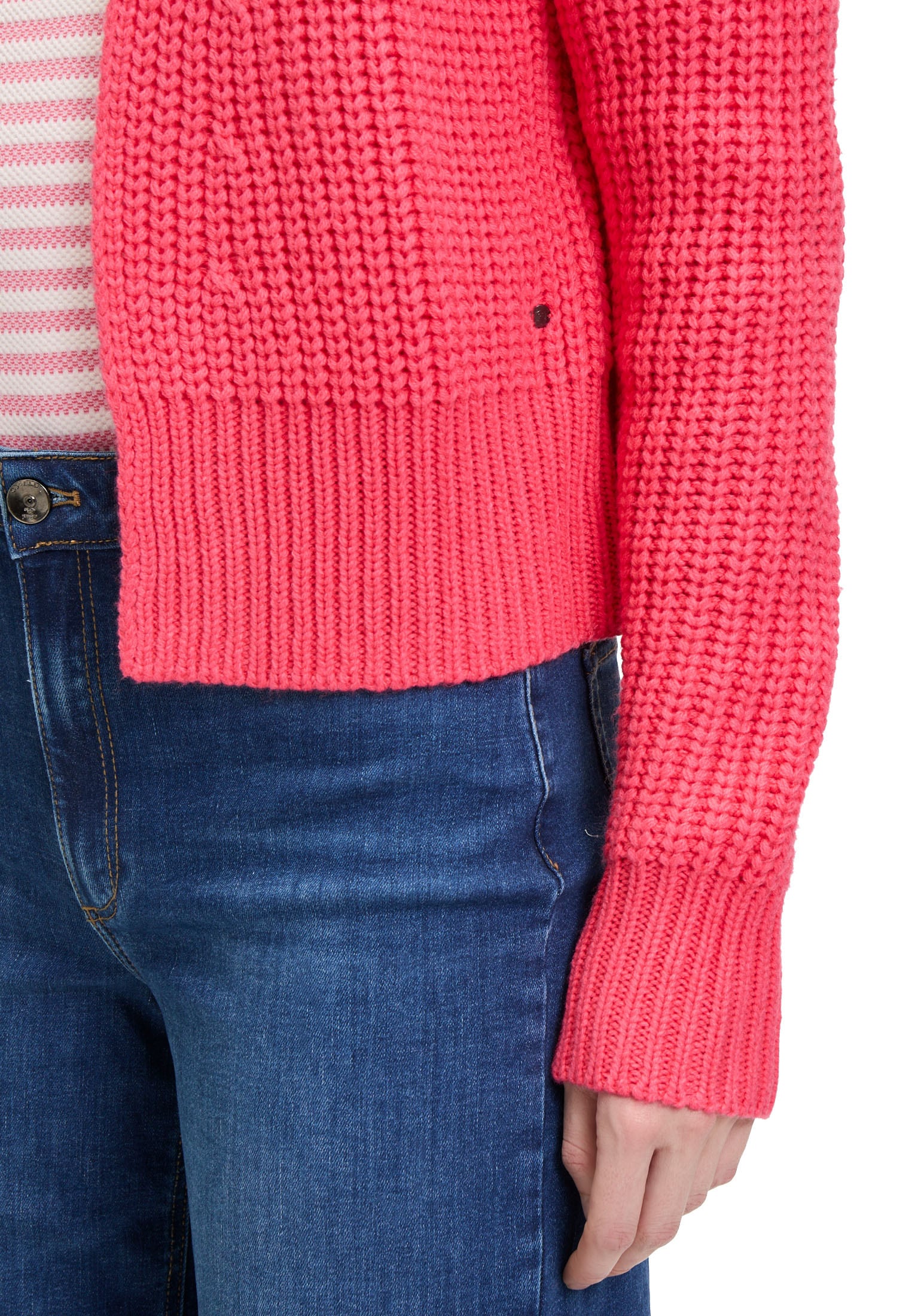 Betty&Co Strickjacke »Betty & Co Grobstrickjacke ohne Verschluss«, Rippbündchen
