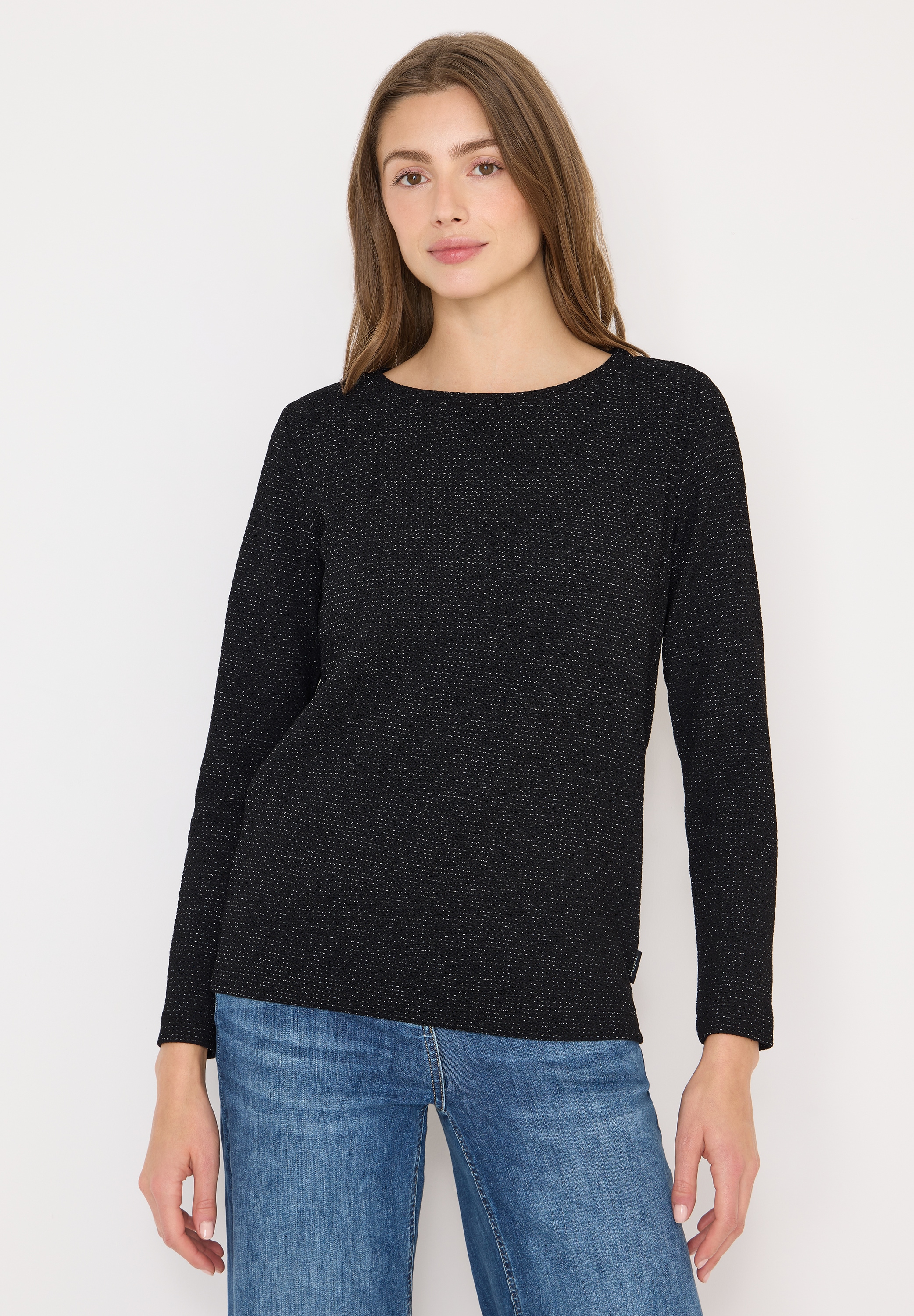 Cecil Langarmshirt aus softem Materialmix günstig online kaufen