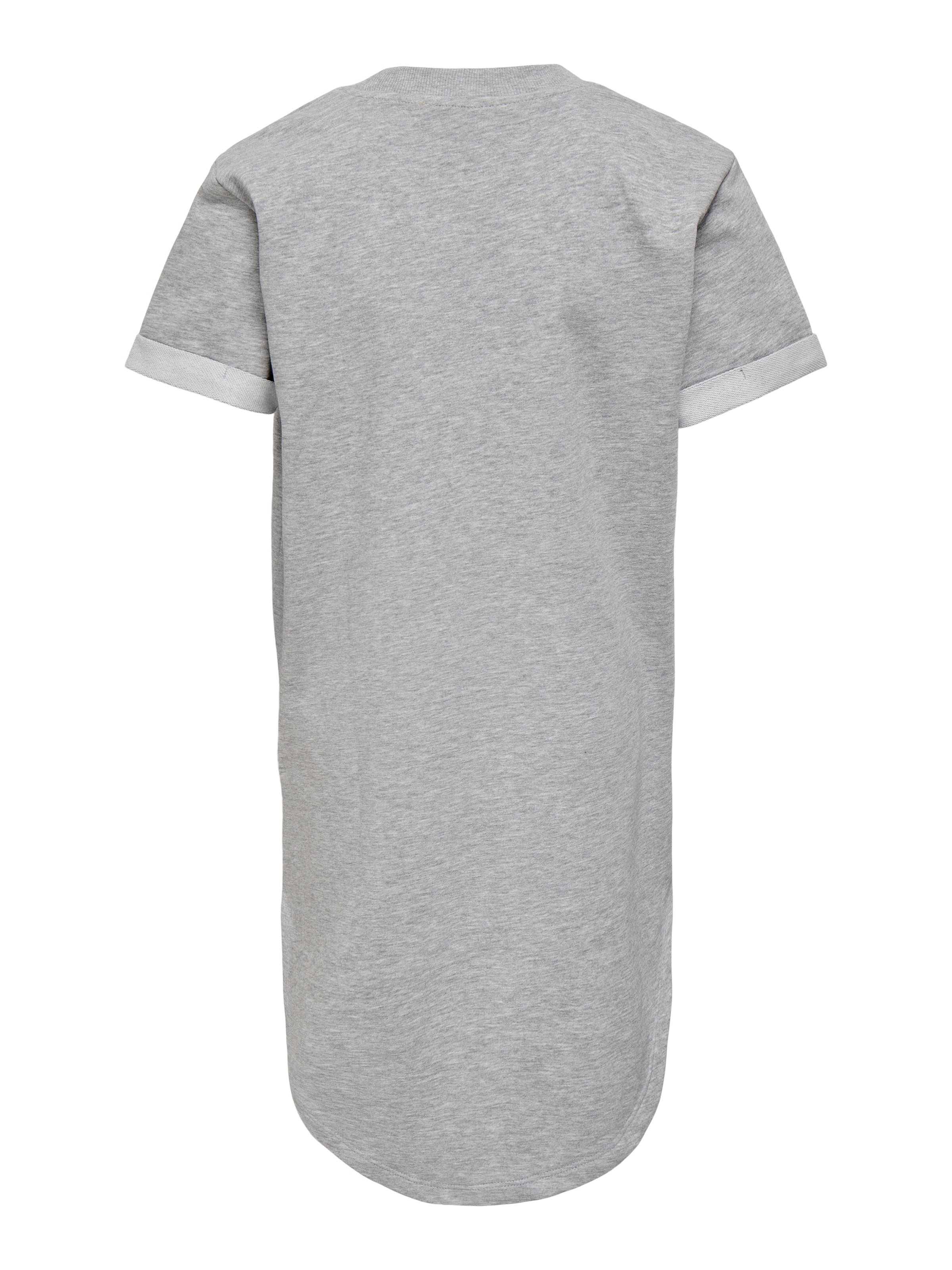 KIDS ONLY Sweatkleid »KOGINE S/S DRESS VD ZA JRS« mit abgerundetem Saum, hinten etwas länger geschnitten