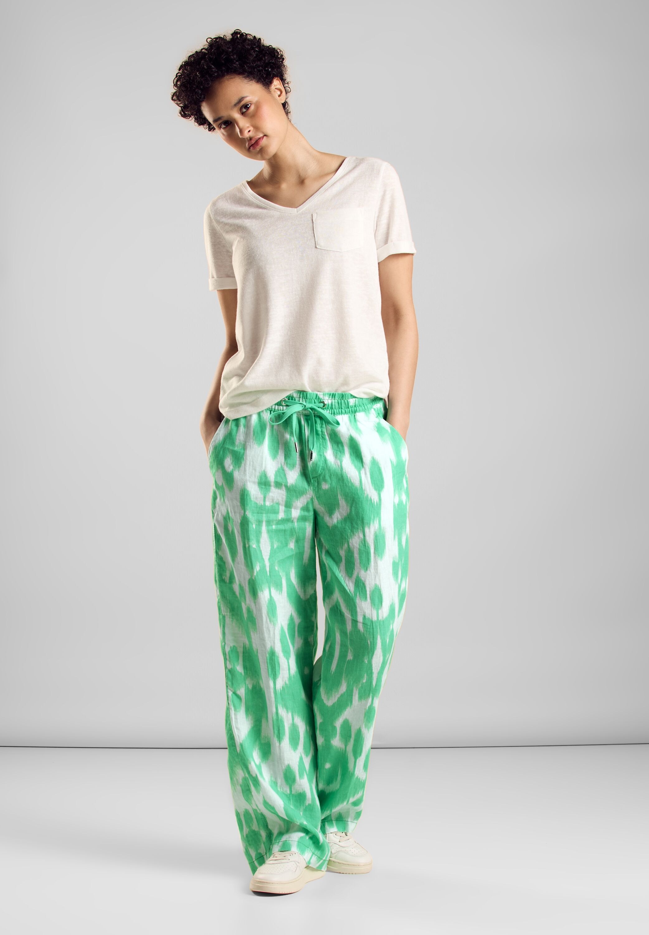 STREET ONE Stoffhose, aus Leinen