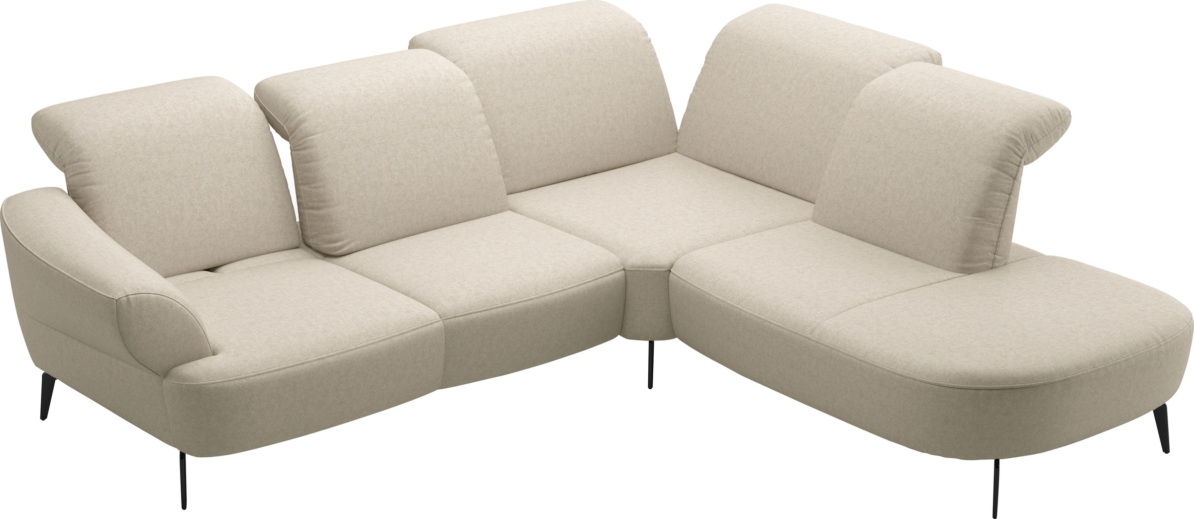 sit&more Ecksofa »Dance, L-Form, inkl. Sitztiefenverstellung«, inkl. Click&Seat, optional mit Kopfteilverstellung