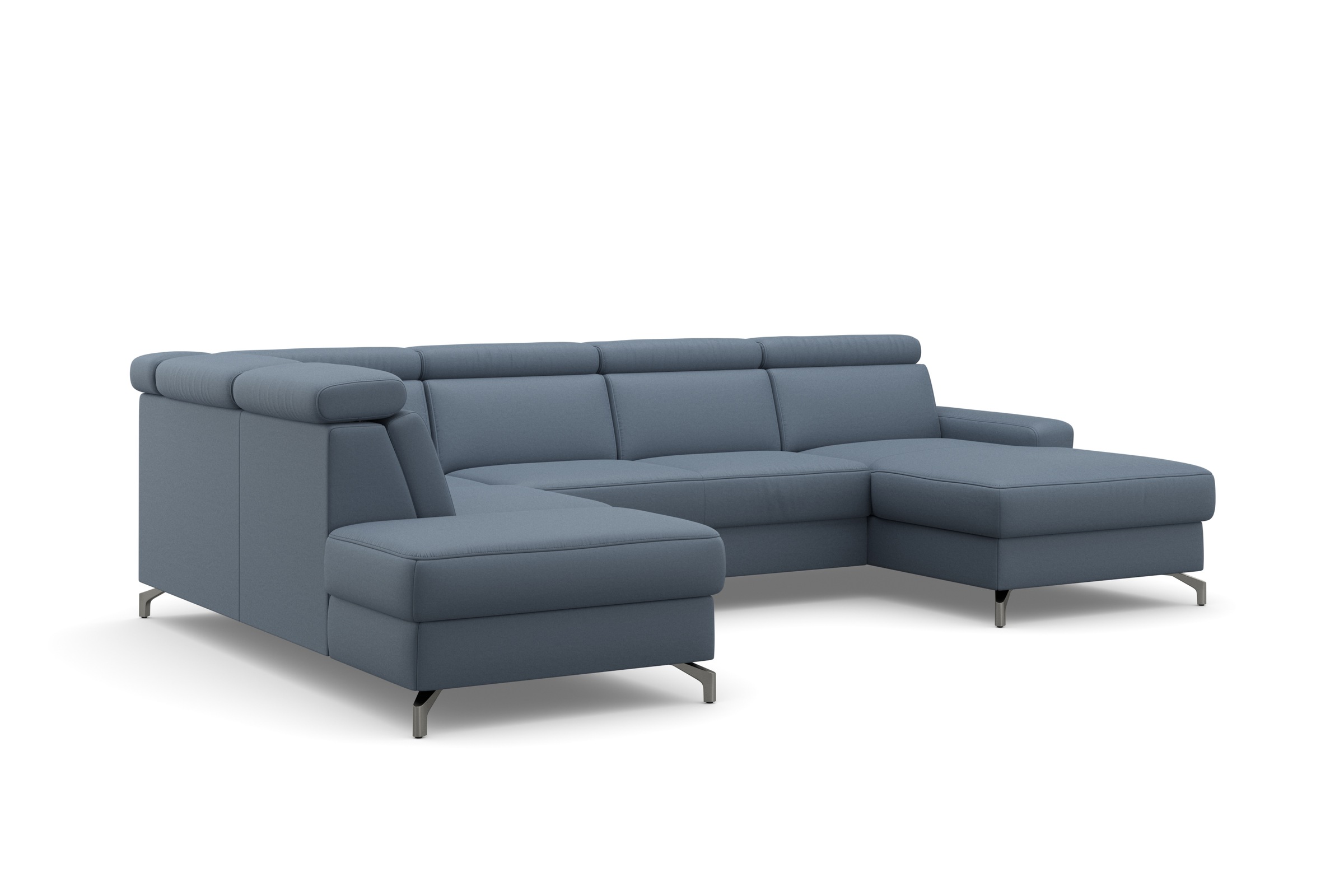 sit&more Wohnlandschaft »Scarlett U-Form« inklusive Kopfteilverstellung, wahlweise mit Bettfunktion, Bettkasten