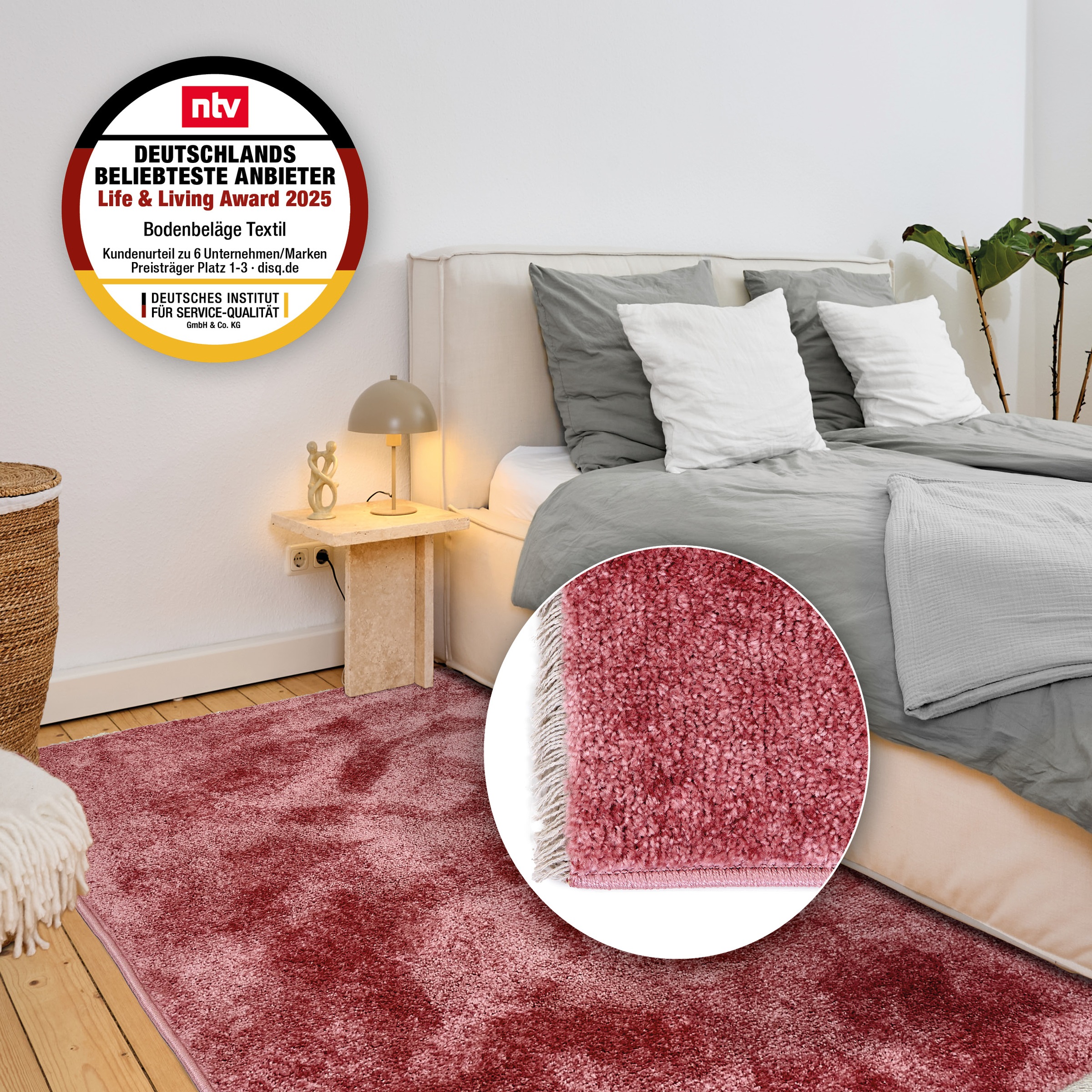 ASTRA Teppich »Stevie 250«, rechteckig, 9 mm Höhe, weicher Kurzflor, gewebt, Wohnzimmer, Schlafzimmer