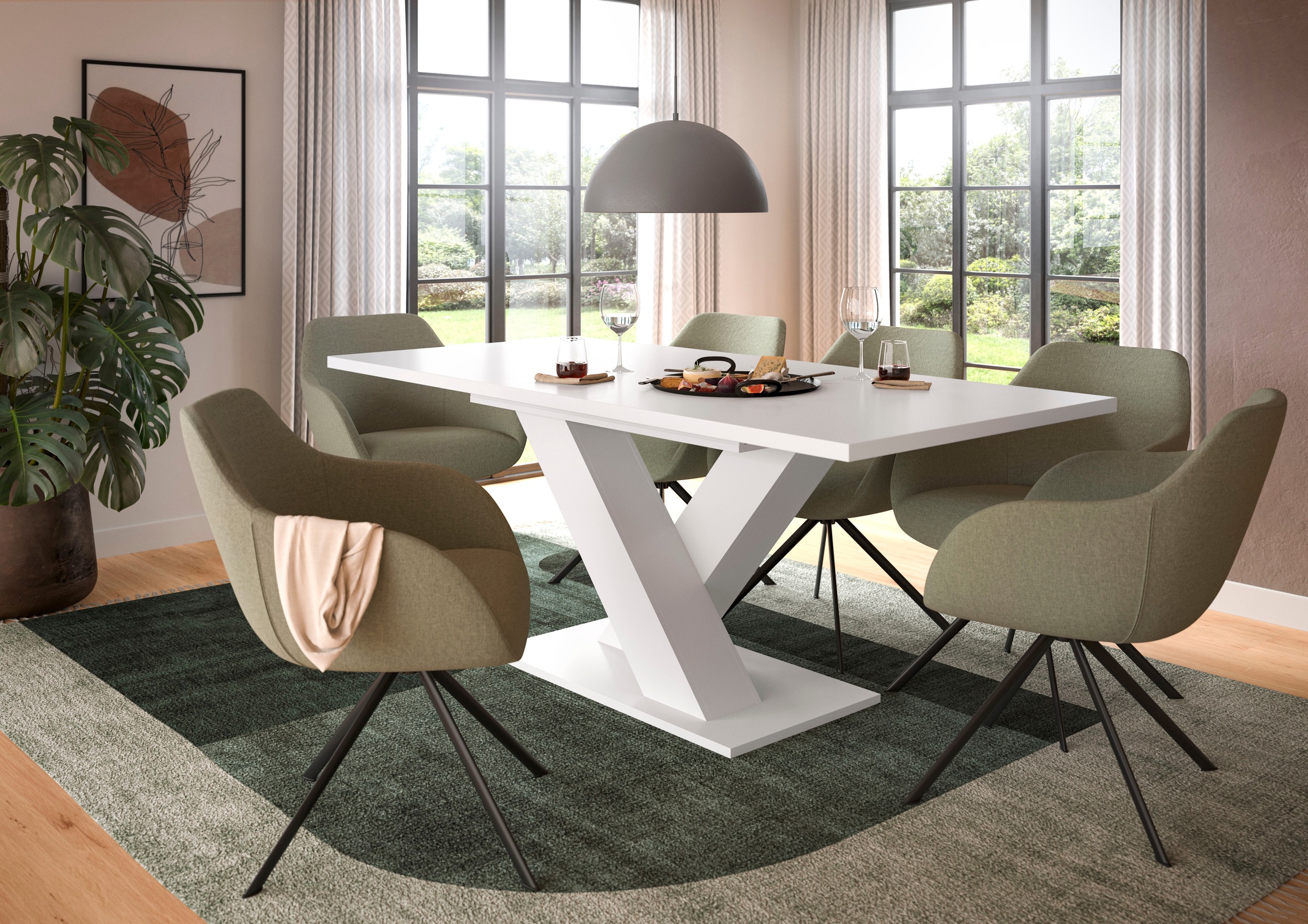 INOSIGN Esstisch "Motus, ausziehbar 150 -190 cm, inklusive 40 cm Einlegepla günstig online kaufen