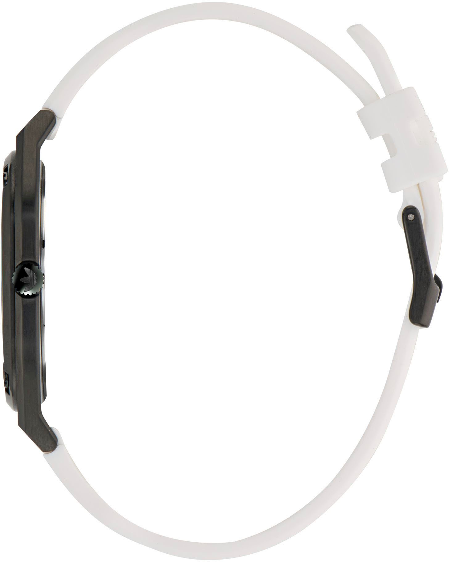 adidas Originals Quarzuhr »CITY TECH THIN«, Armbanduhr,Herrenuhr,Damenuhr,Silikonarmband,wasserabweisend bis 5 bar