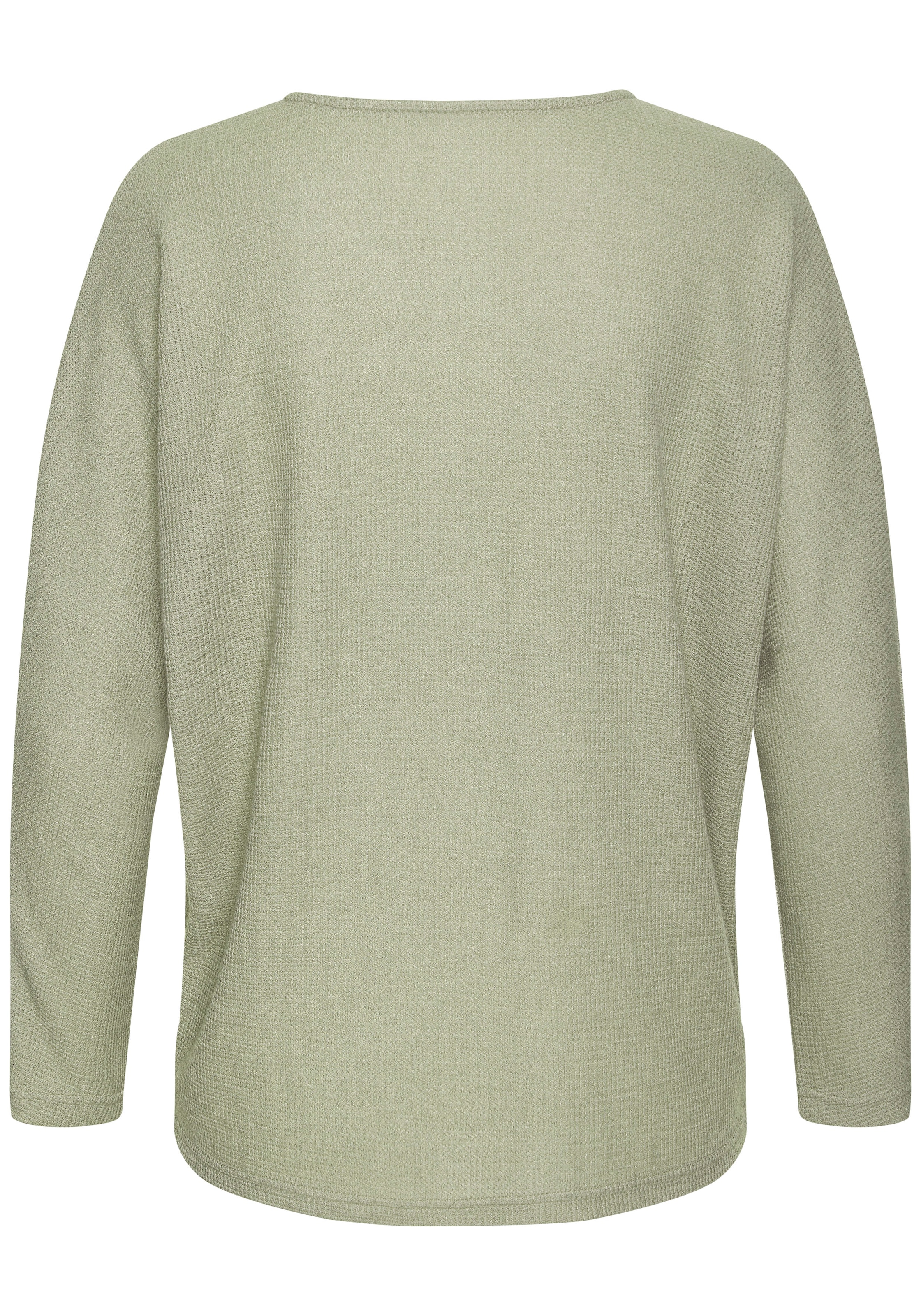 Vivance Langarmshirt »aus flauschigem Strick«, aus bügelfreier Qualität