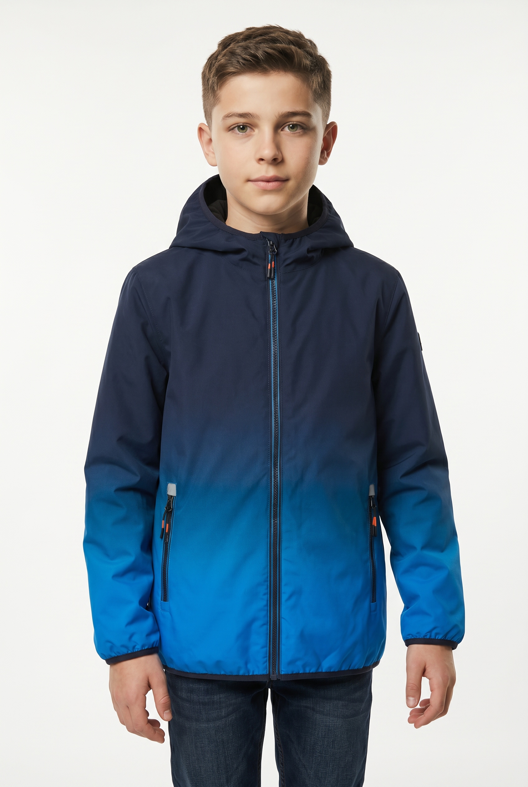 Killtec Regenjacke "BOYS REGENJACKE OT" mit Kapuze für Kinder, mit Eingrifftaschen, winddicht