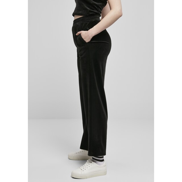 URBAN CLASSICS Stoffhose »Damen Ladies High Waist Straight Velvet Sweatpants«,  (1 tlg.) für kaufen | BAUR