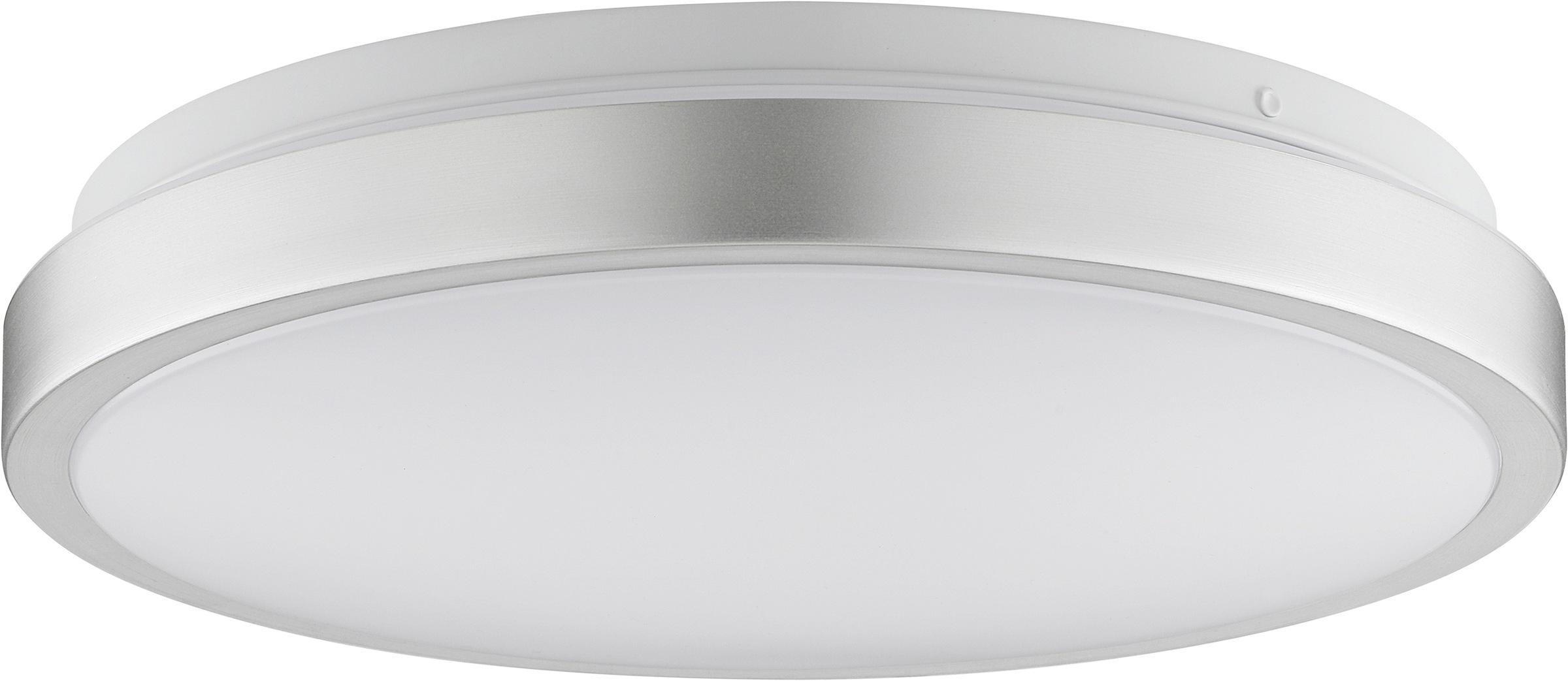 Brilliant LED Deckenleuchte »Livas« LED-Modul 1 Stk. Warmweiß Ø 33cm, 2600 lm, 3000 K, Präsenzsensor, nickelfarben