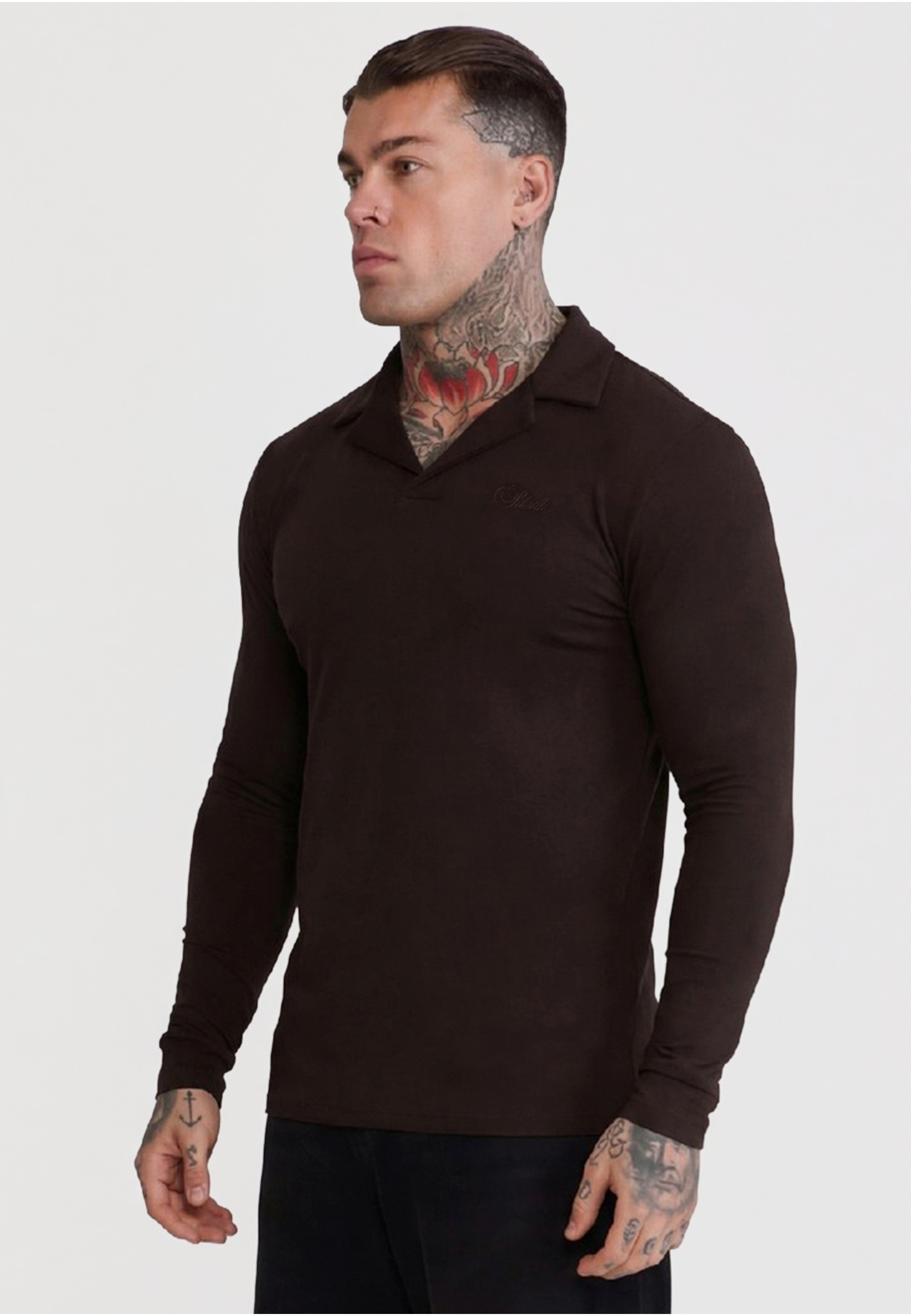 Siksilk Poloshirt »SikSilk Long Sleeve Revere Polo« 1