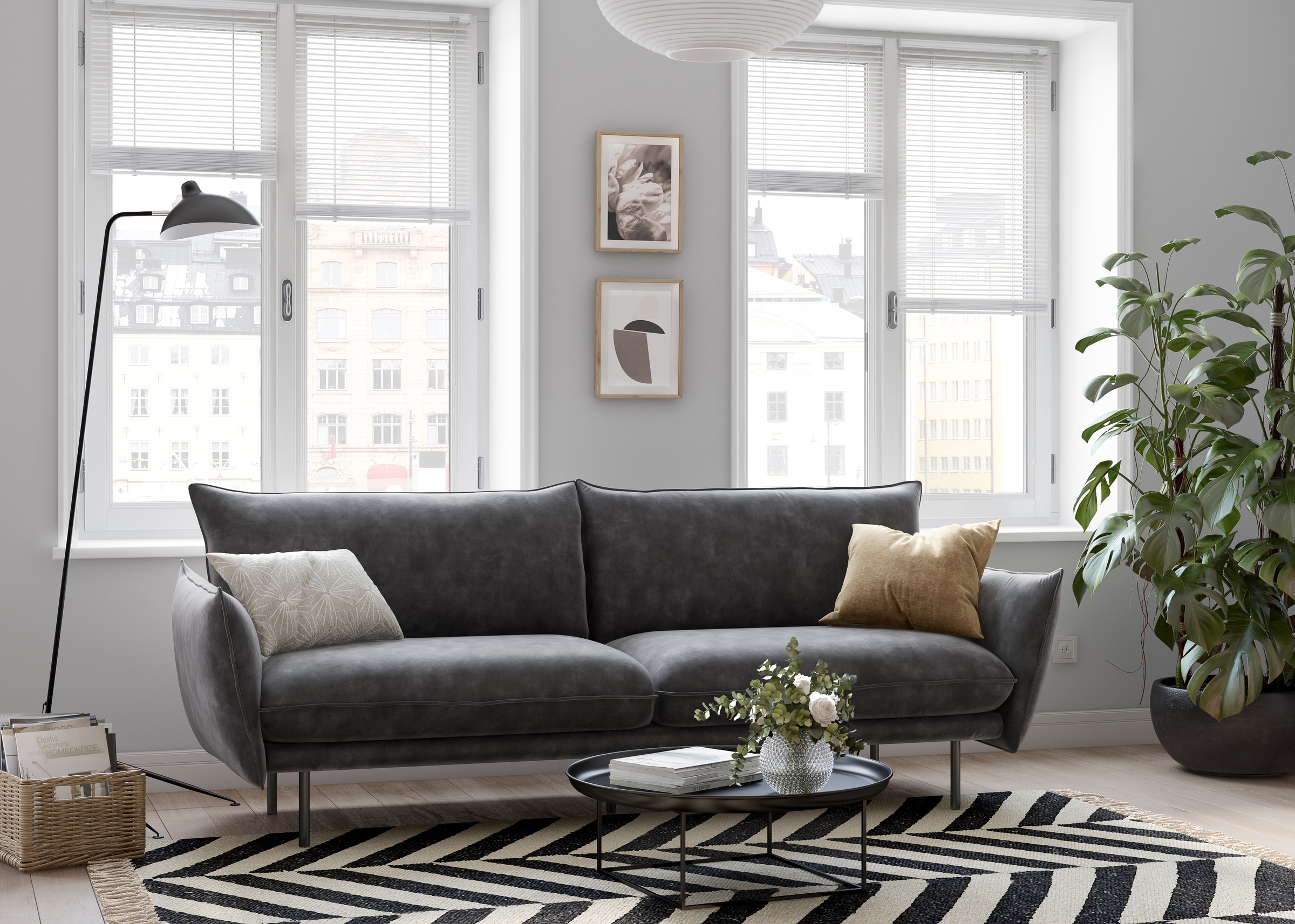 andas 3-Sitzer »Stine«, Besonderes Design durch Kissenoptik und Keder, by Morten Georgsen