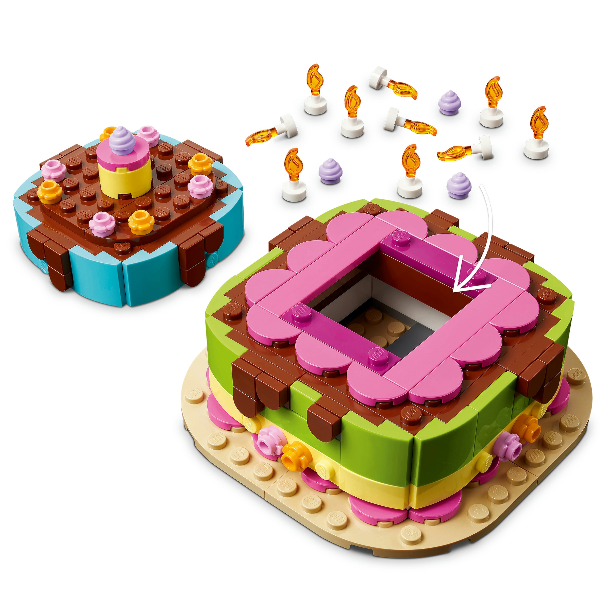 LEGO® Konstruktionsspielsteine »Geburtstagstorte (40815), LEGO Iconic« Made in Europe