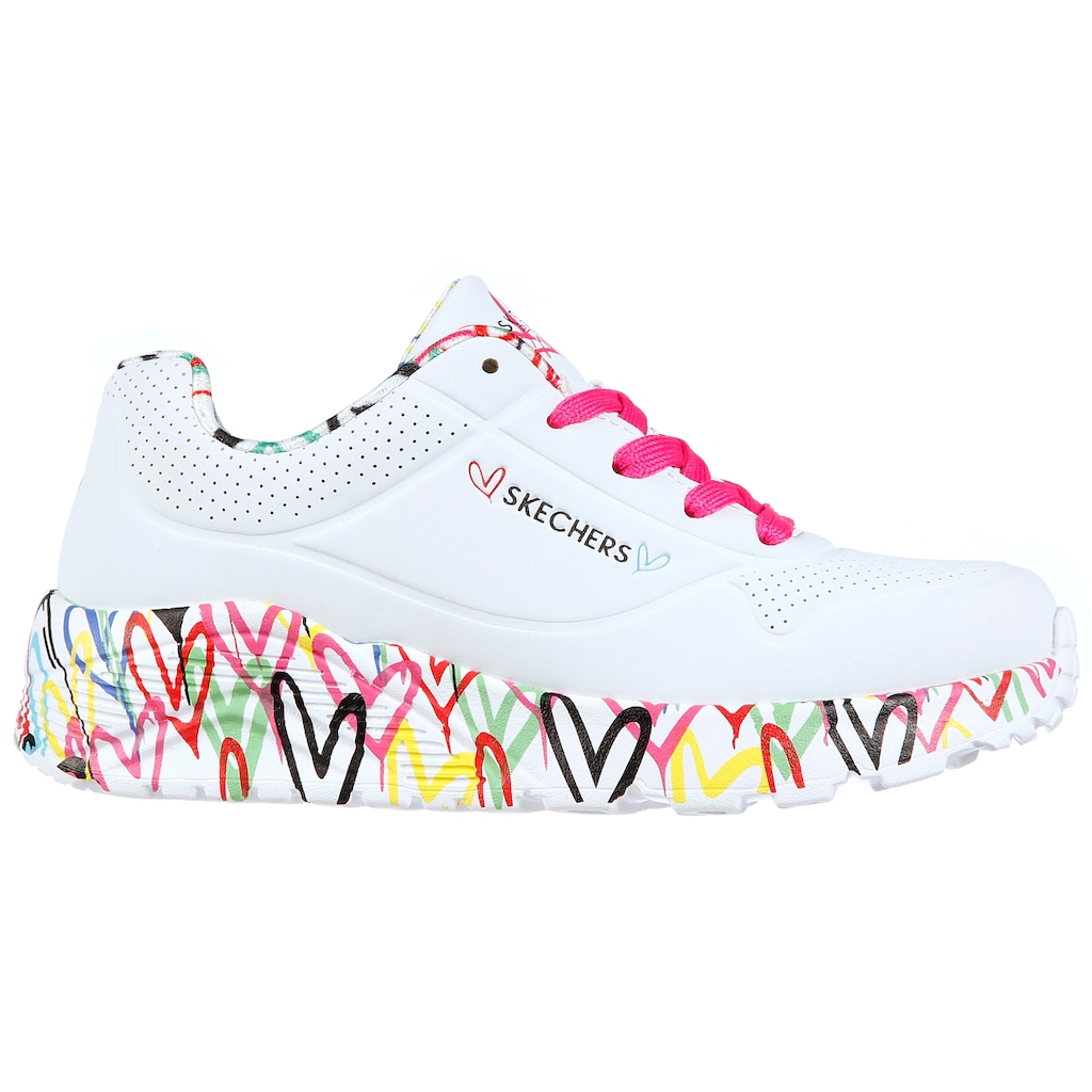 Skechers Kids Sneaker »UNO LITE«, mit bedruckter Sohle, Freizeitschuh, Halbschuh, Schnürschuh