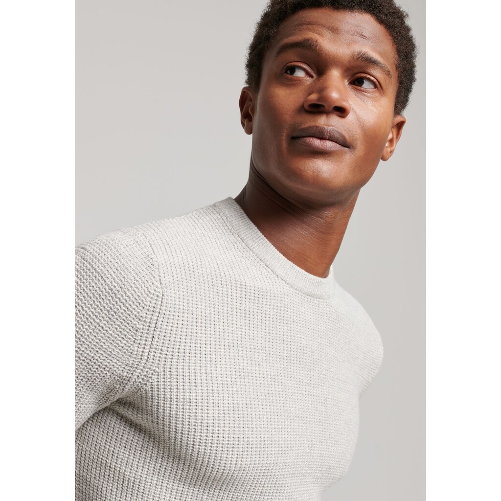 Superdry Rundhalspullover »VINTAGE TEXTURED CREW KNIT«