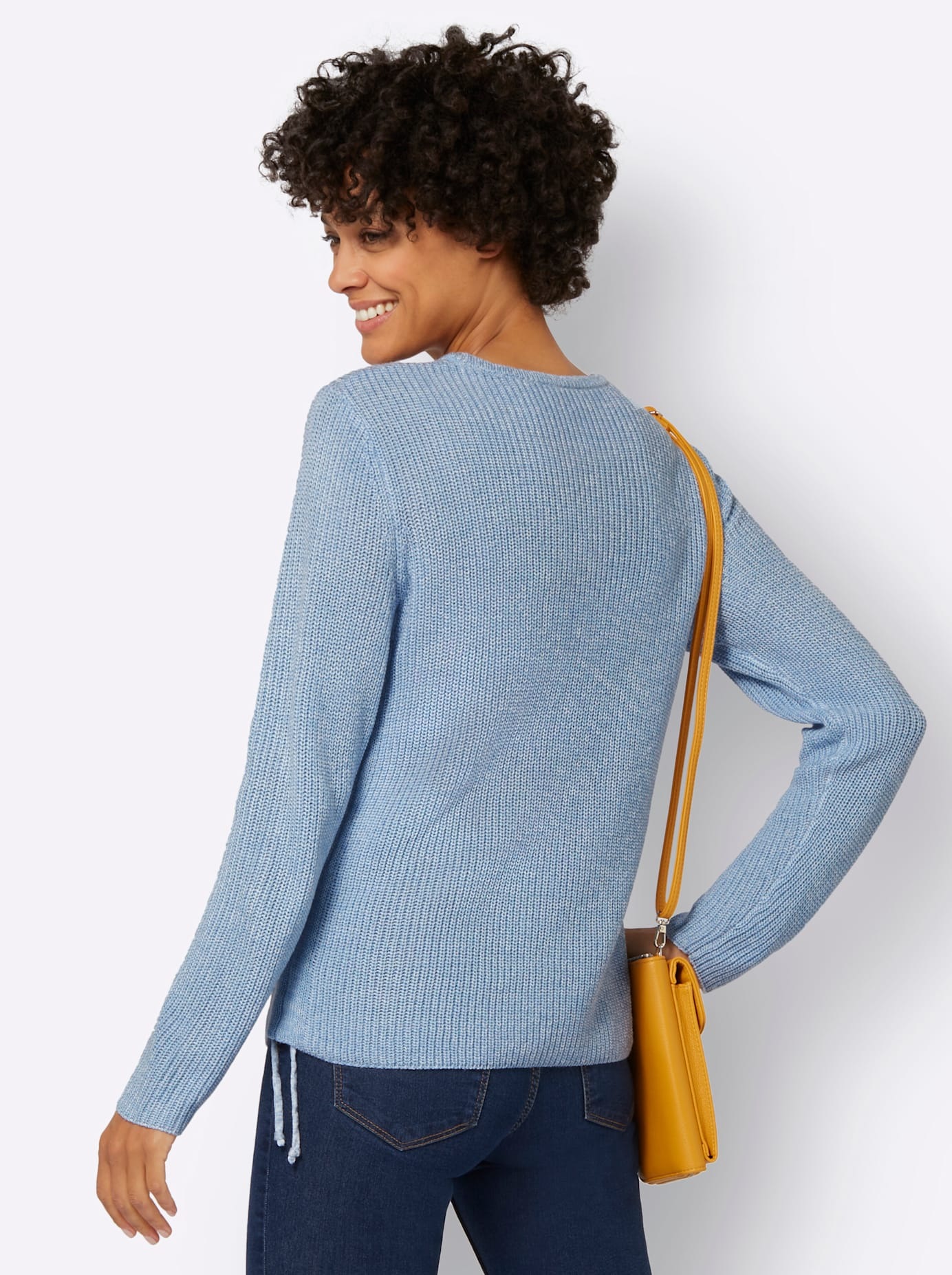 CASUAL LOOKS Knitted Pullover Ice Blue/Ecru 42 2