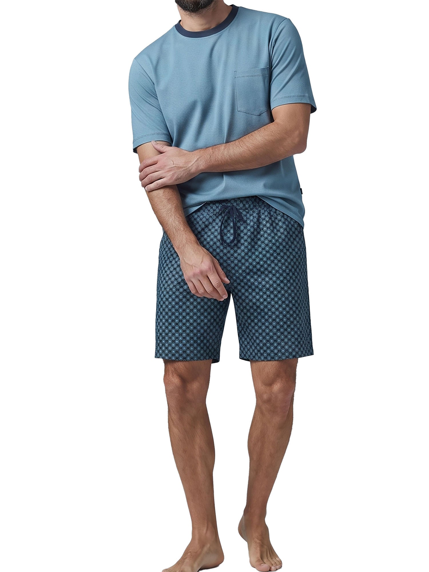 Ammann Schlafanzug »Herren T-Shirt, Bermuda Hose Night & Relax« 1 Stk.