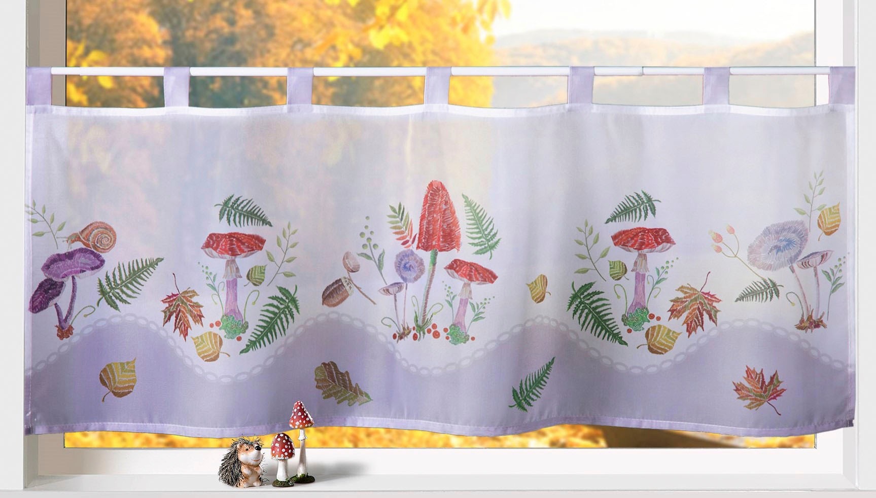 Weckbrodt Scheibengardine "Silvan" Schlaufen 1 Stk. tlg. Bistro, Voile, bed günstig online kaufen