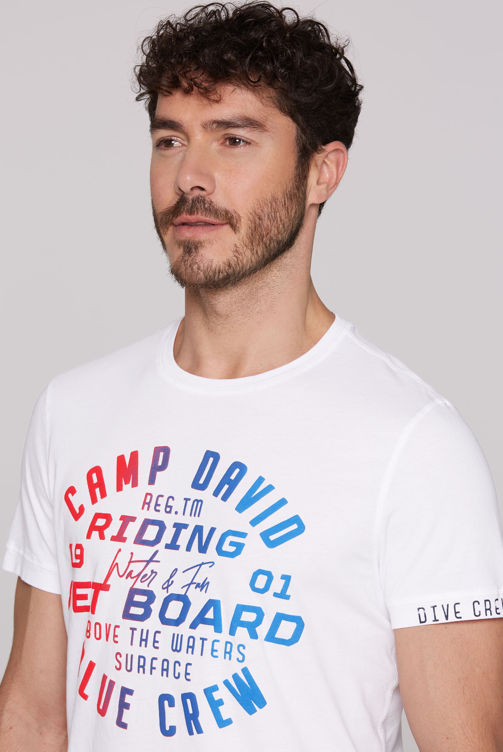 CAMP DAVID Rundhalsshirt, aus Baumwolle