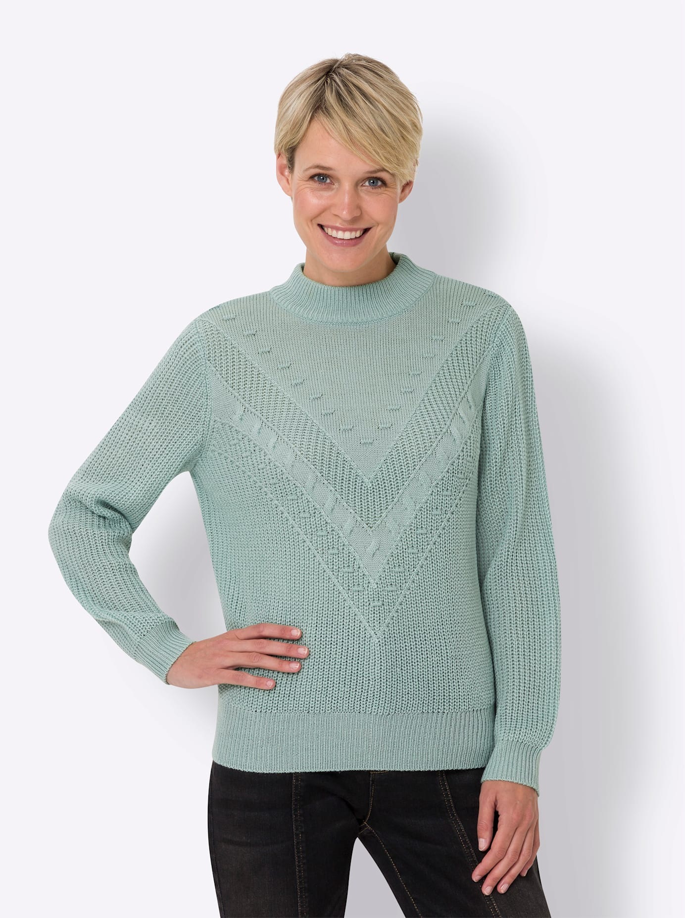 Classic Basics Stehkragenpullover »Langarm-Pullover«