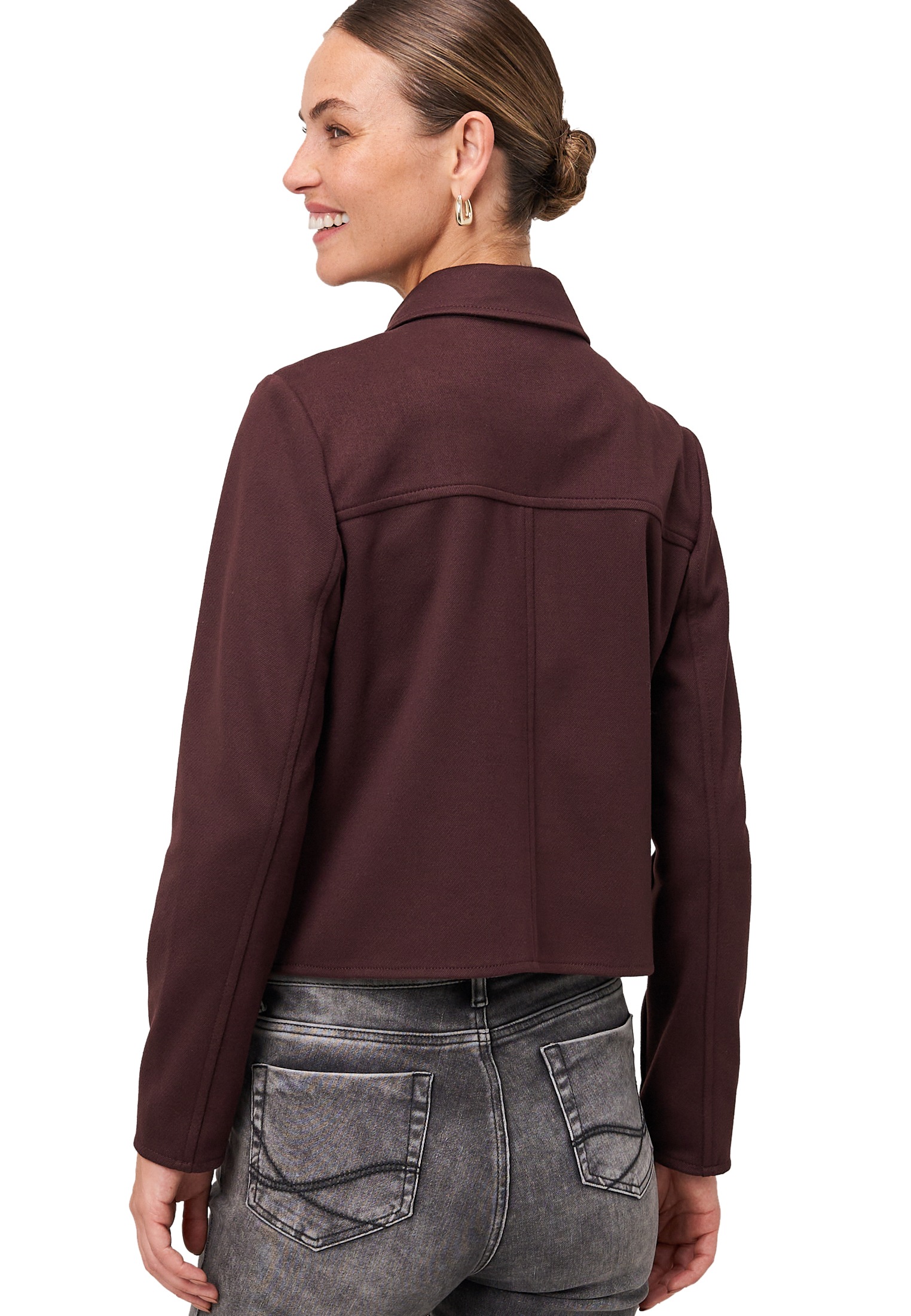 Zero Jackenblazer »zero Damen Twill-Blazer mit Klappentaschen«, Knopfleiste