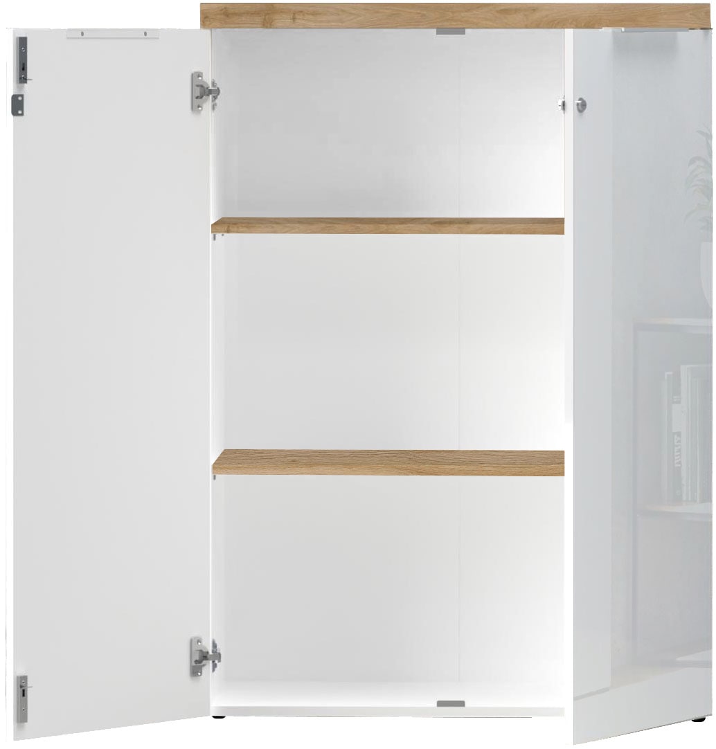 INOSIGN Aktenschrank »Easy H 115 cm, Büroschrank, Mehrzweckschrank mit 2 Türen« Metallgriffe, Top 38 mm stark