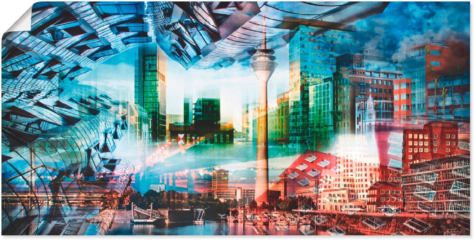 Artland Paveikslas »Düsseldorf Skyline Collage...