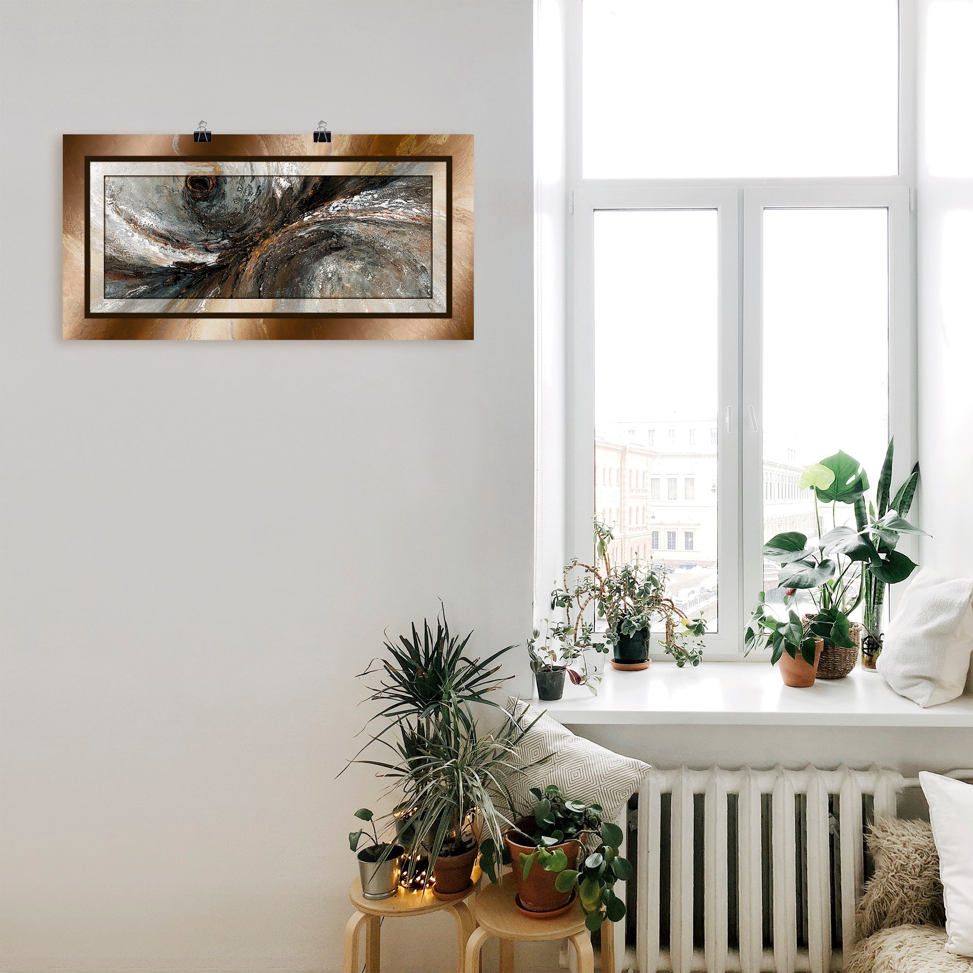 Artland Wandbild »Gold Abstrakt 2« Gegenstandslos 1 Stk. tlg. als Alubild, Leinwandbild, Poster in verschied. Größen