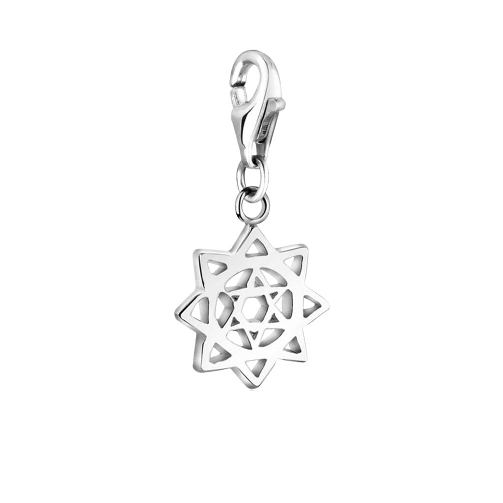 Nenalina Charm-Einhänger »Anhänger Herzchakra Symbol Yoga 925 Silber«