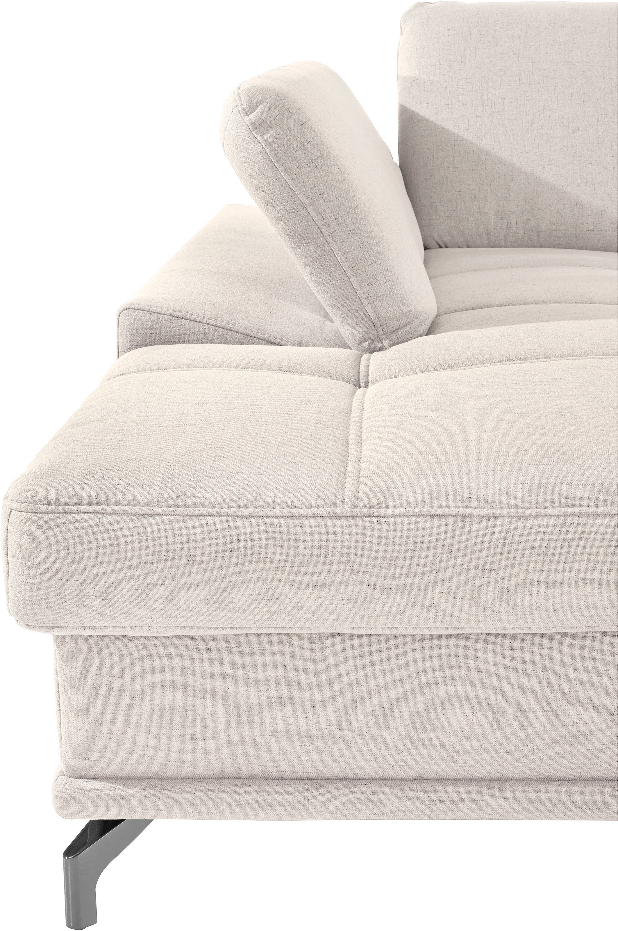 Places of Style Wohnlandschaft »Costello U-Form, mit Sitztiefenverstellung, Armteilverstellung und«, 3 Nierenkissen, optional Bettfunktion und Bettkasten