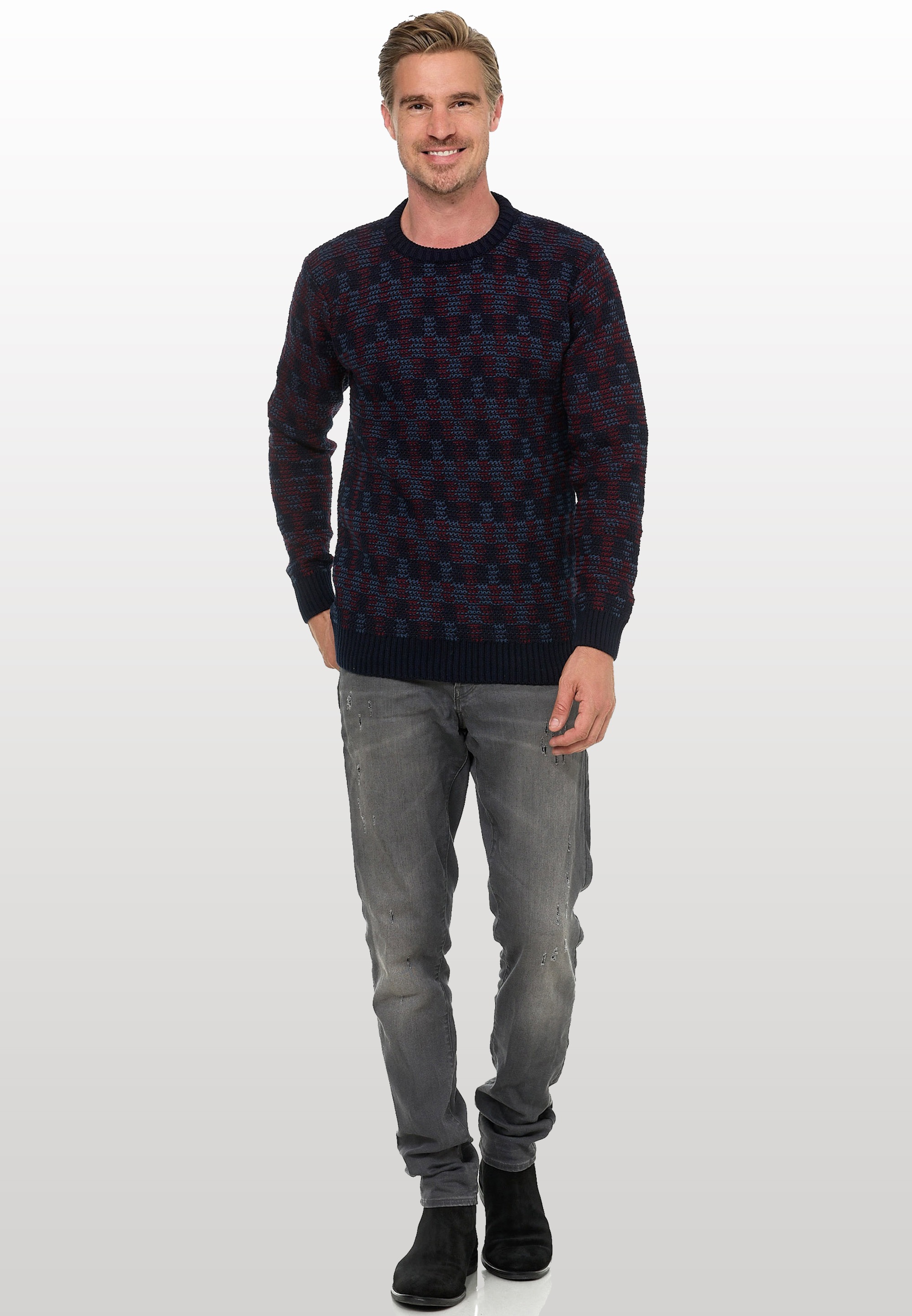 Rusty Neal Strickpullover, mit schöner Musterung
