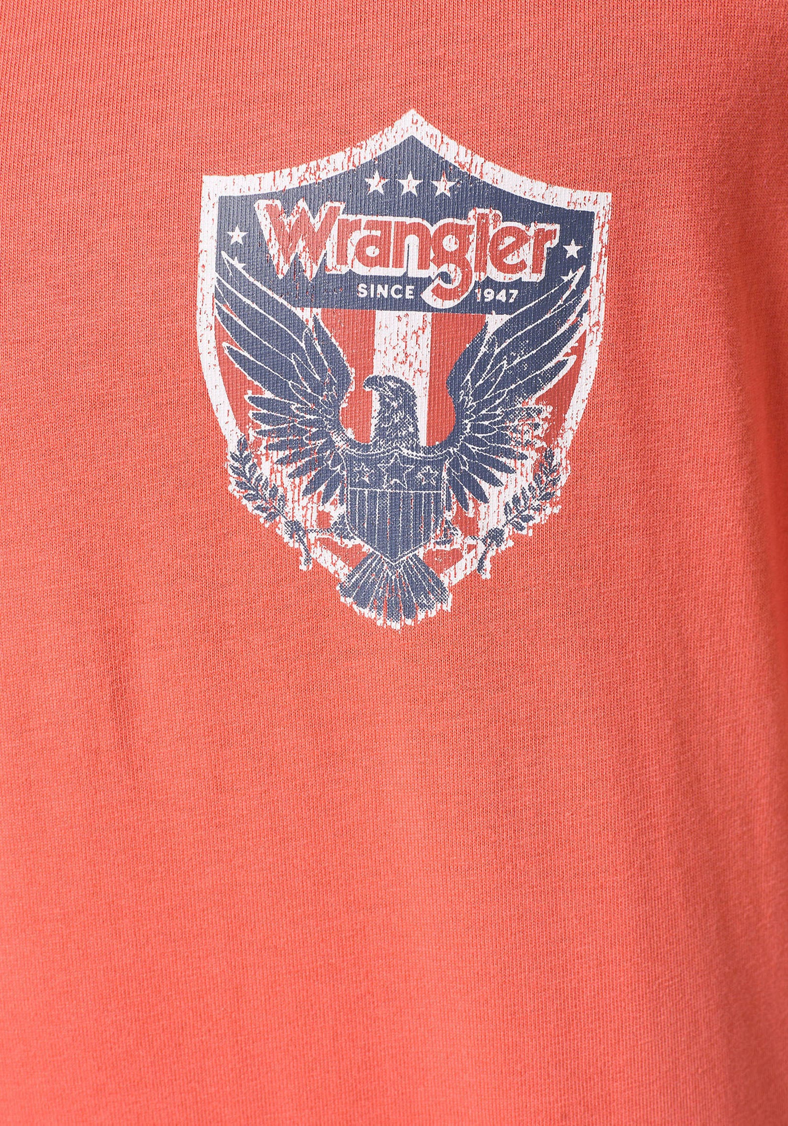 Wrangler Kurzarmshirt, mit Markenlabel auf der Brust