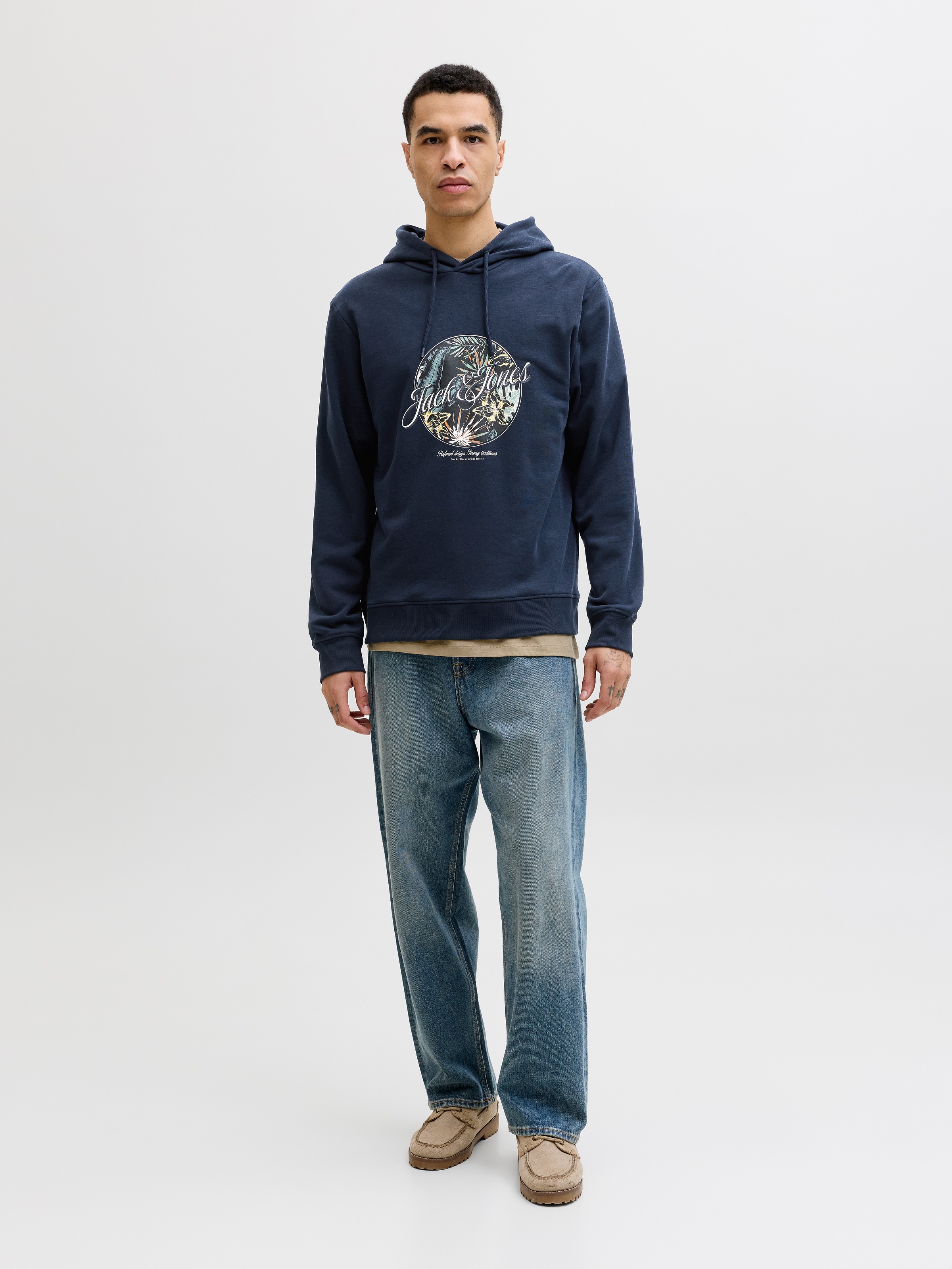 Jack & Jones Kapuzensweatshirt »JJHONOLULU SHAPE SWEAT HOOD«, Baumwollmischung, regular fit
