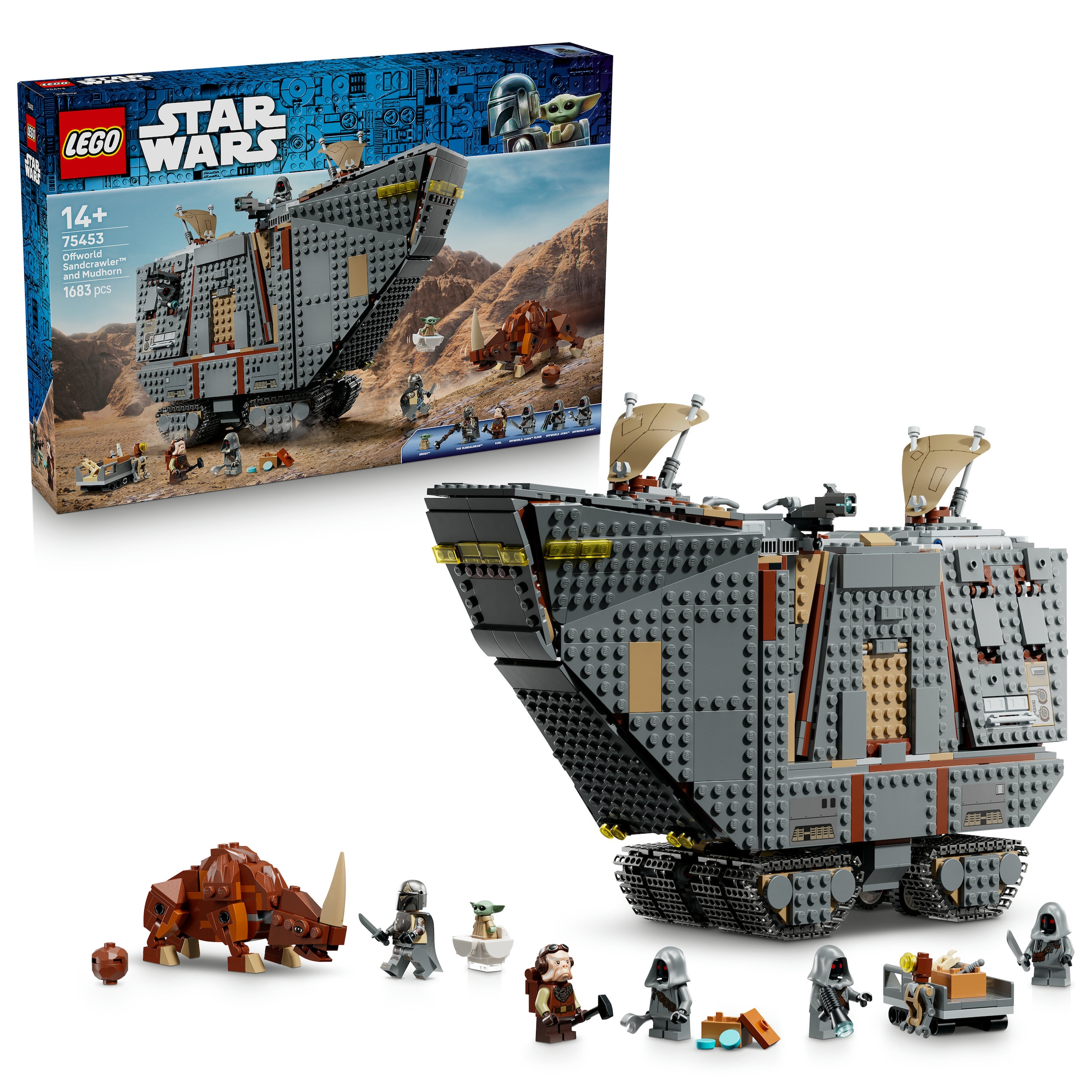 LEGO Kinder Konstruktionsspielsteine "Offworld Sandkrawler und Schlammhorn (75453), LEGO Star Wars ", grau, Kunststoff, Spielbausteine, Made in Europe