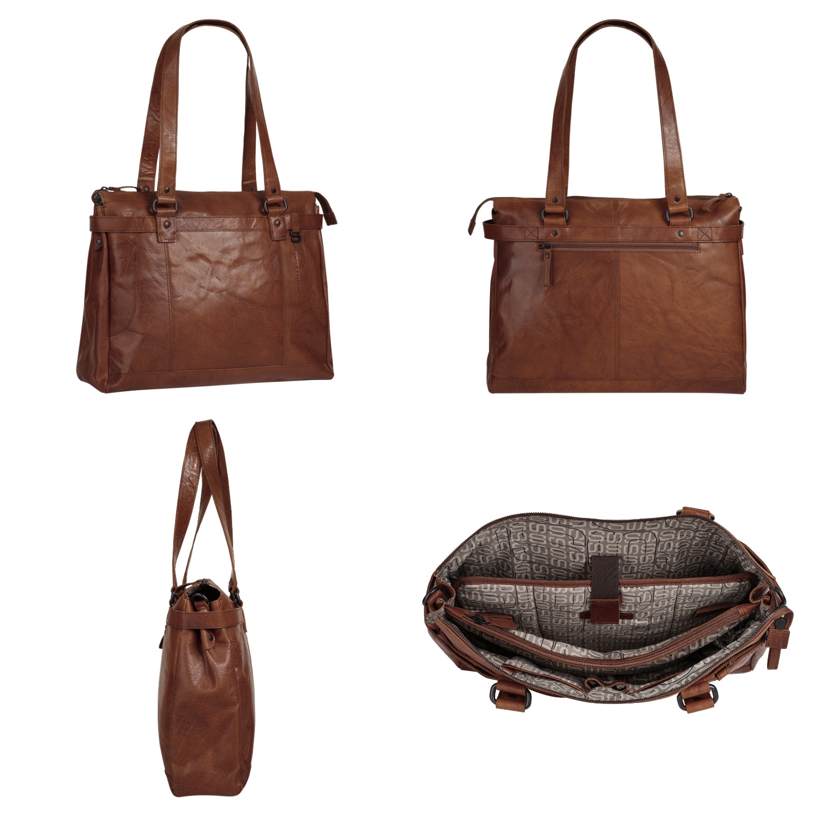 Spikes & Sparrow Shopper, echt Leder