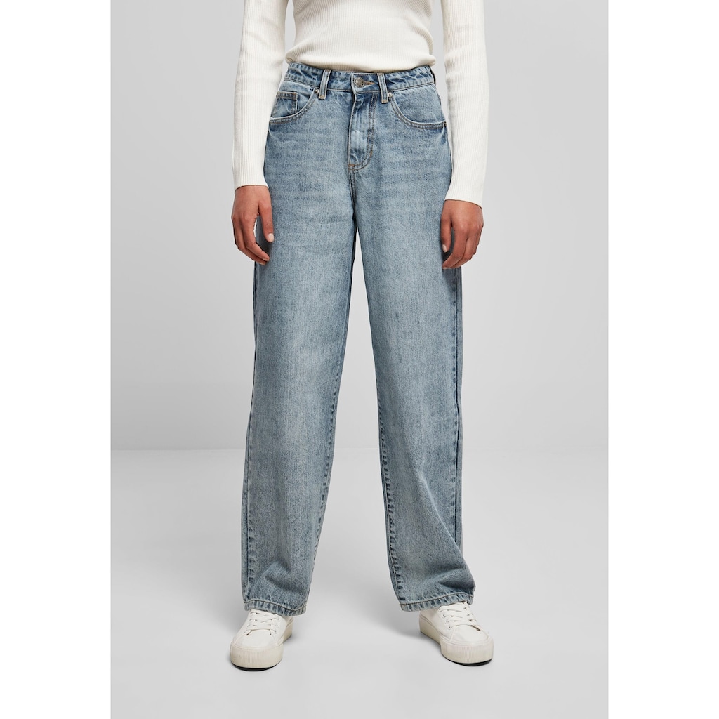 URBAN CLASSICS Bequeme Jeans »Urban Classics Damen Ladies High Waist 90´S Wide Leg Denim Pants«, (1 tlg.)