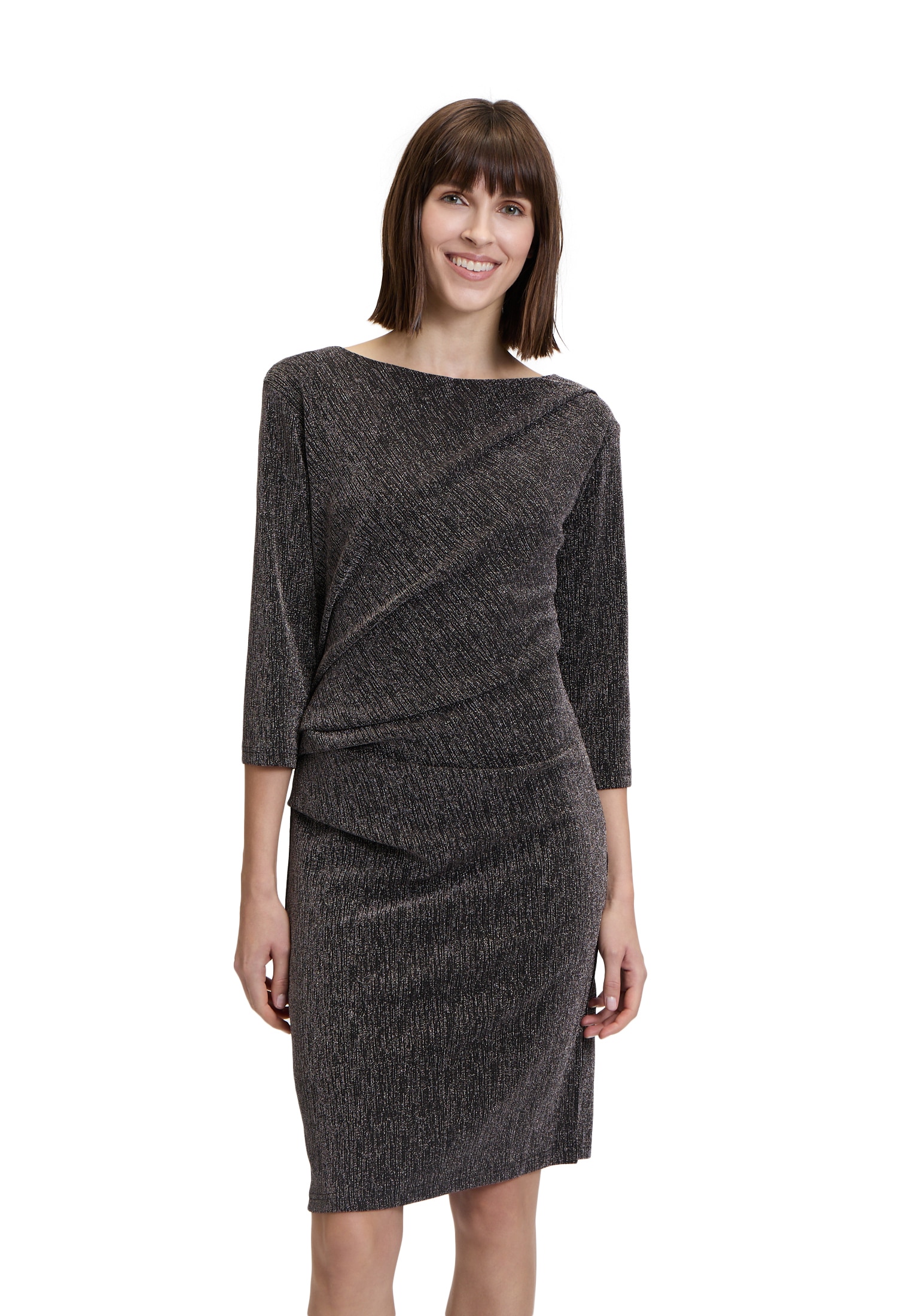 Betty&Co Jerseykleid "Betty & Co Jerseykleid mit 3/4 Arm", Falten günstig online kaufen