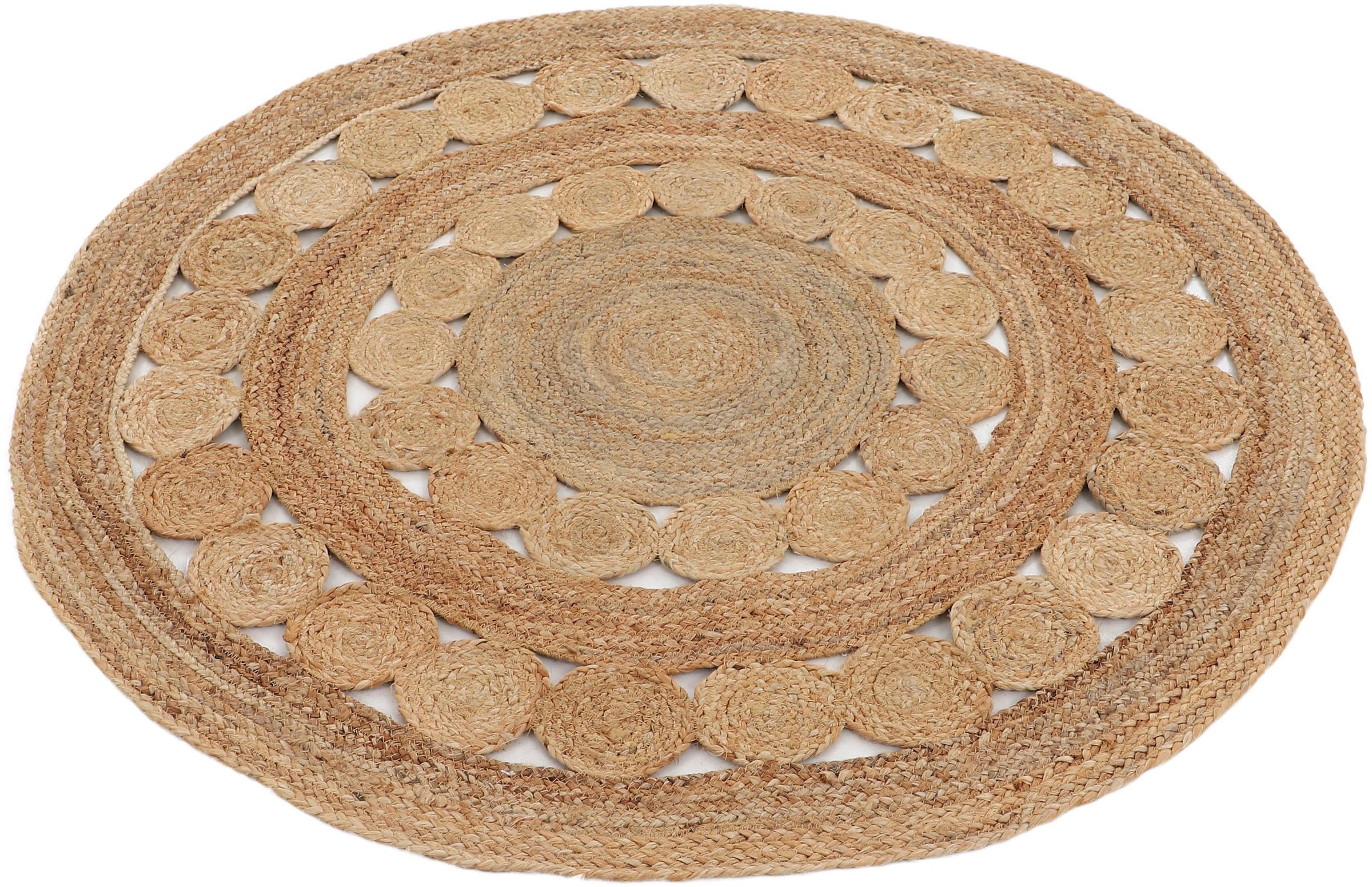 carpetfine Teppich "Juteteppich Dana" rund 5 mm Höhe günstig online kaufen