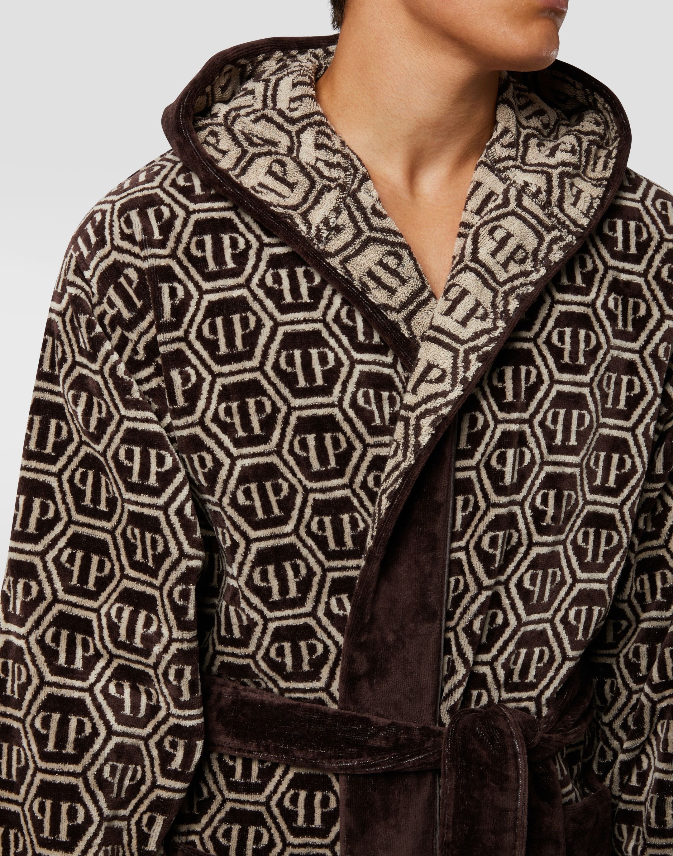 Thumbnail - PHILIPP PLEIN Bademantel "Hooded Bathrobe PP"