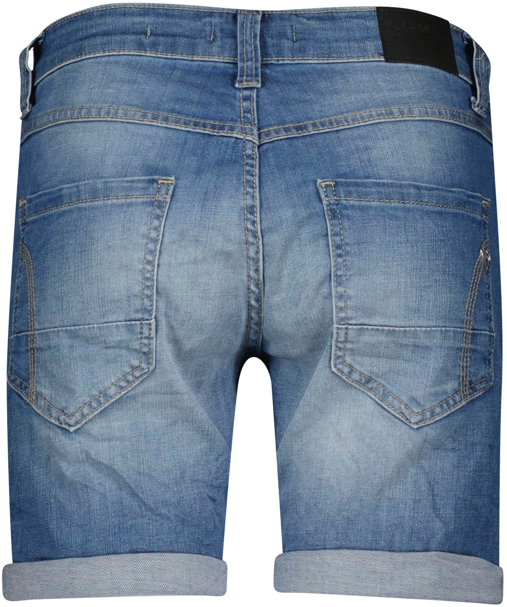 Please Jeans Shorts, mit sichtbarer Knopfleiste