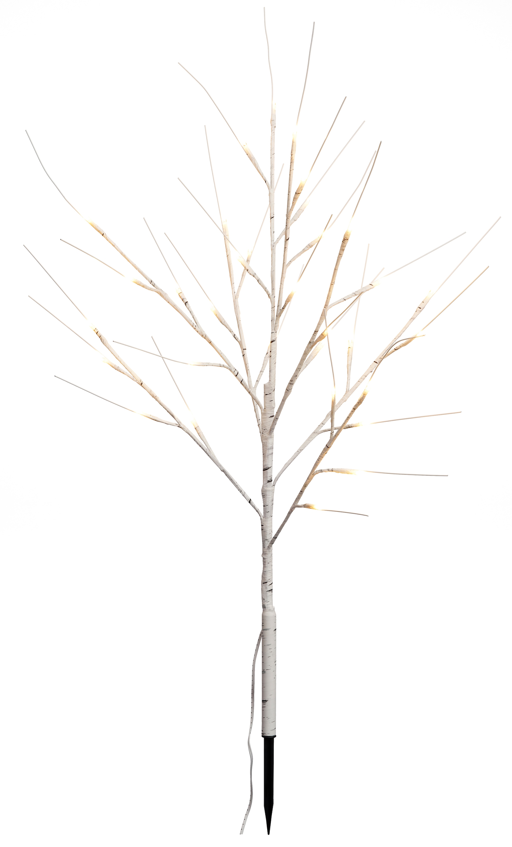 BONETTI LED Baum »Weihnachtsdeko«, 96 flammig, 3 Beleuchtete Deko-Sträucher in Birkenoptik, Höhe je 80 cm