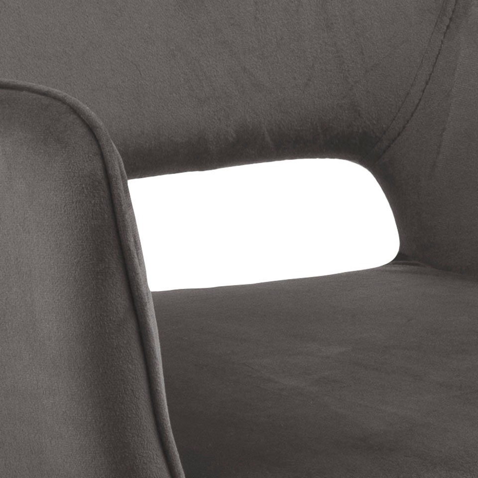 Set, 2er Sitzhöhe 47 Armlehnen, cm und Esszimmerstuhl | Metallbeine Samtstoff, GROUP ACTONA »Ranja«, BAUR