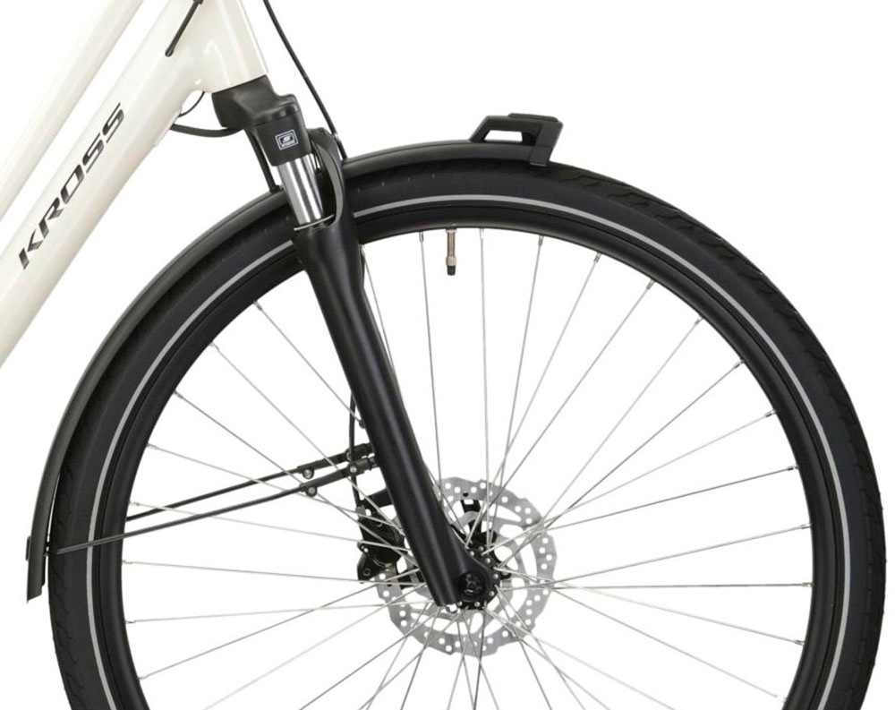 Kross E-Bike »E-Citybike Sentio Hybrid 3.0 28 Zoll beige«, 7 Gang, Shimano, DEORE T6000, Mittelmotor 250 W
