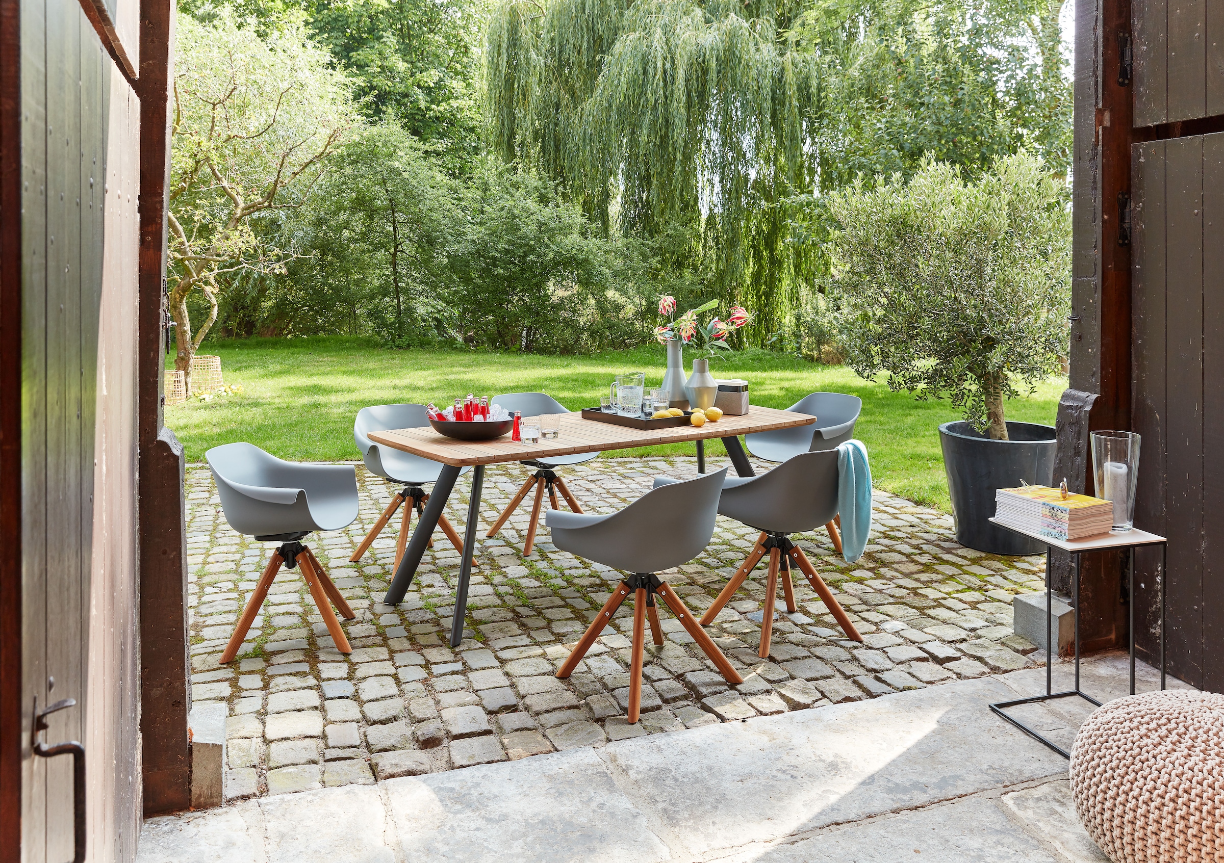 Musterring Gartenstuhl »Freilicht Schalenstuhl« (Set) 2 Stk.Drehbar und in 4 Farben erhältlich für flexible Sitzmomente