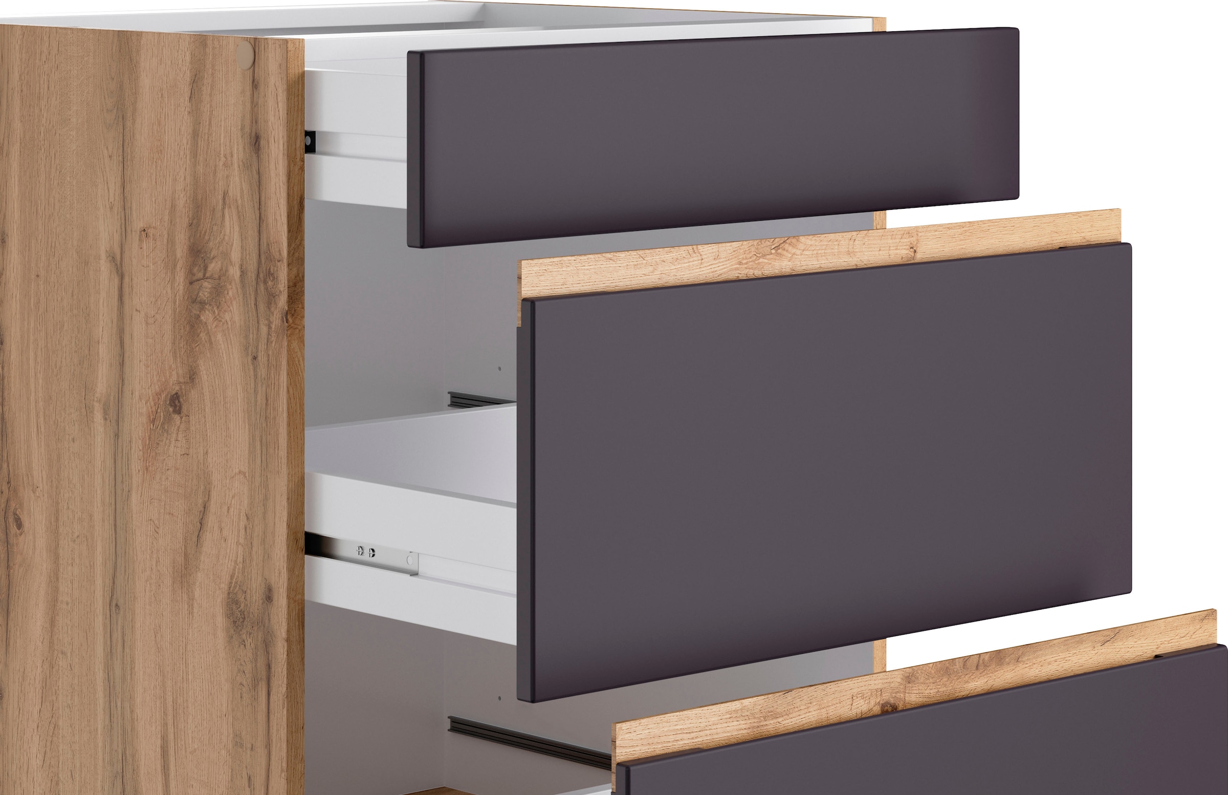 KOCHSTATION Unterschrank »KS-Riesa«, Breite 60 cm, MDF-Fronten