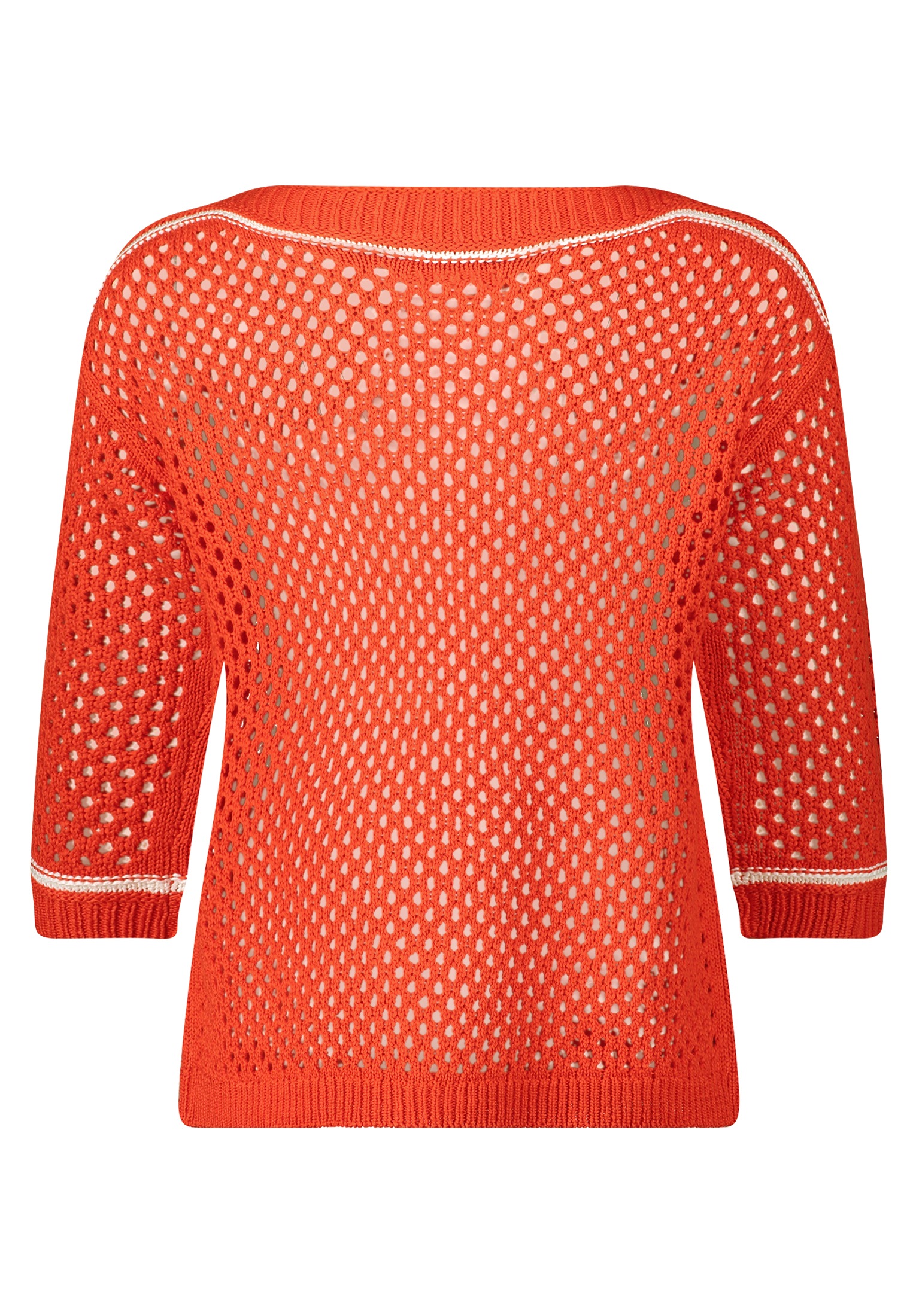 Betty Barclay Strickpullover »Betty Barclay Lochstrick-Pullover mit Strickdetails«, (1 tlg.), Kontraststeppung