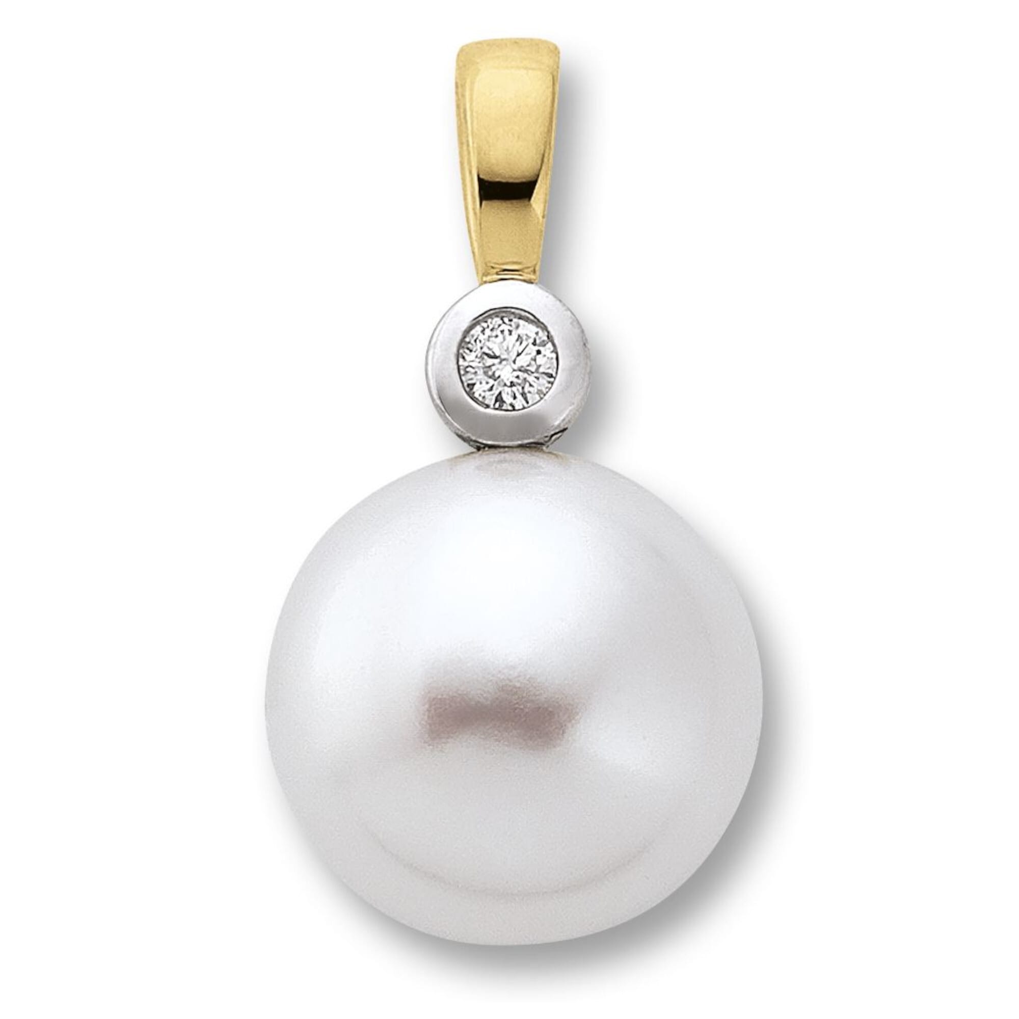 ONE ELEMENT Damen Kettenanhänger "0.02 ct Diamant Brillant Anhänger aus 585 Gelbgold", 0,02 mit Diamant, Diamanten Gelbgold 585 Gold, weiß,