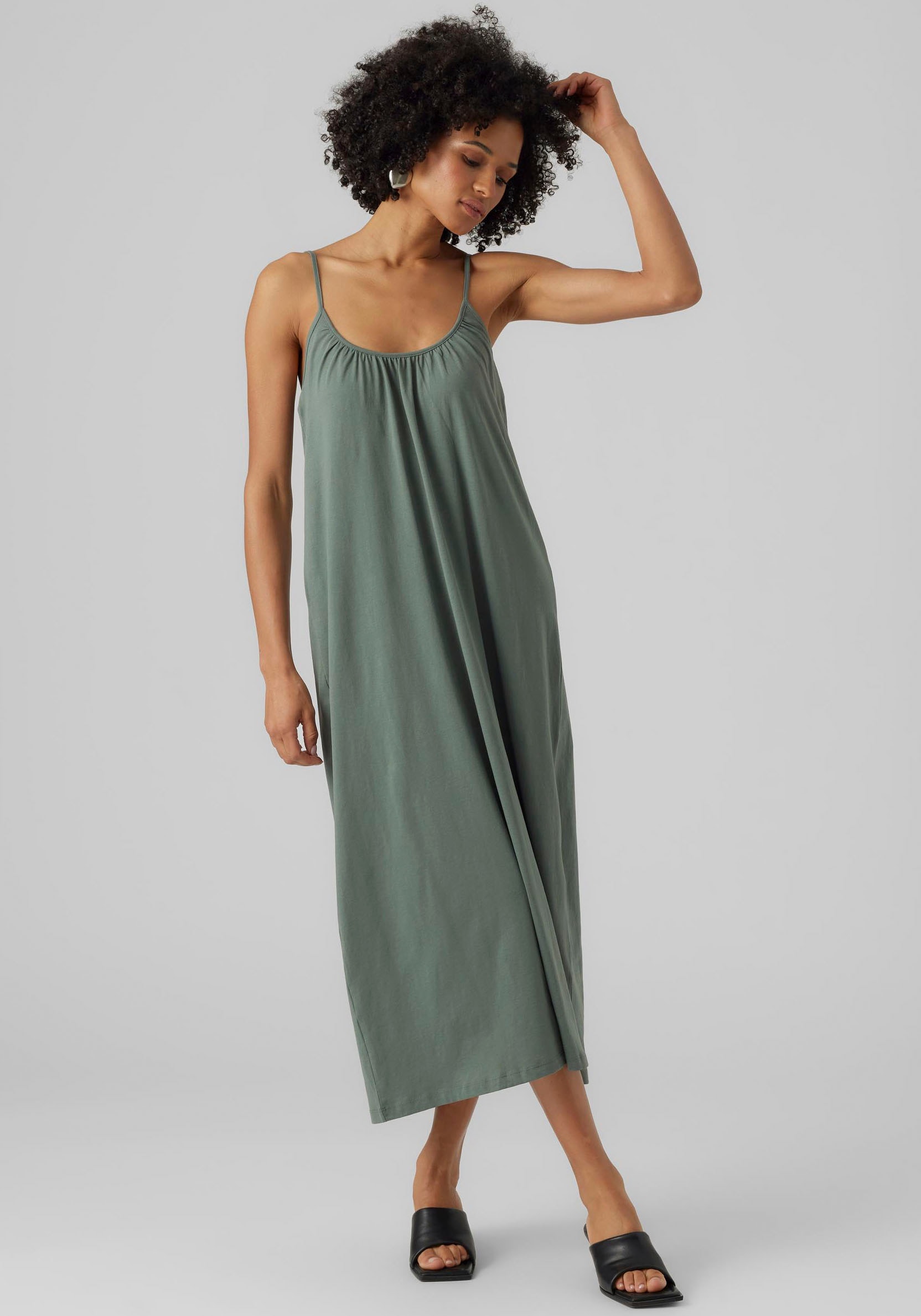 Vero Moda Maxikleid »VMLUNA SINGLET ANKLE DRESS NOOS« Baumwollmischung, regular fit