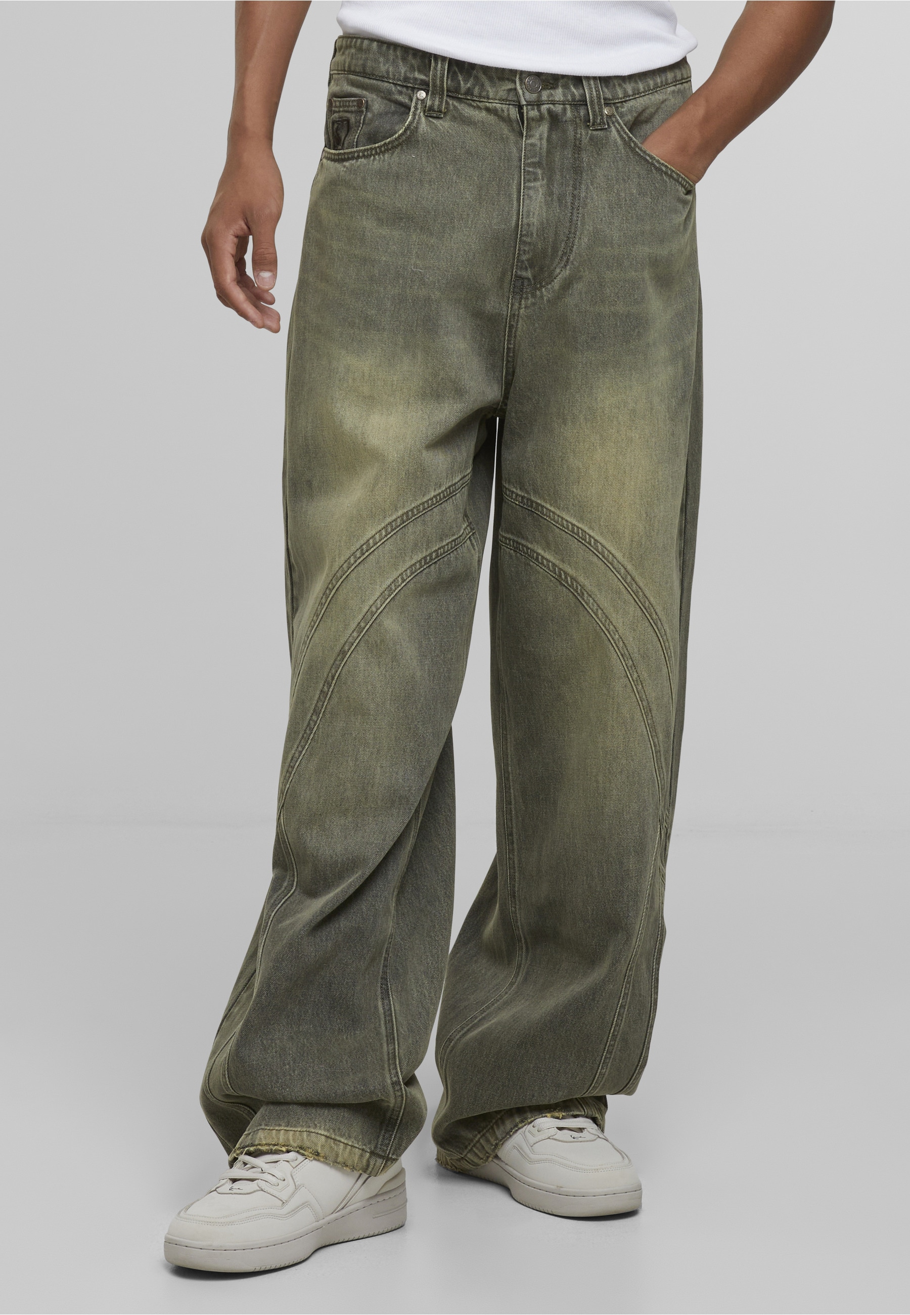 Karl Kani Bequeme Jeans »Karl Kani Karl Kani OG Washed Wavy Seams Denim Baggy Pants«