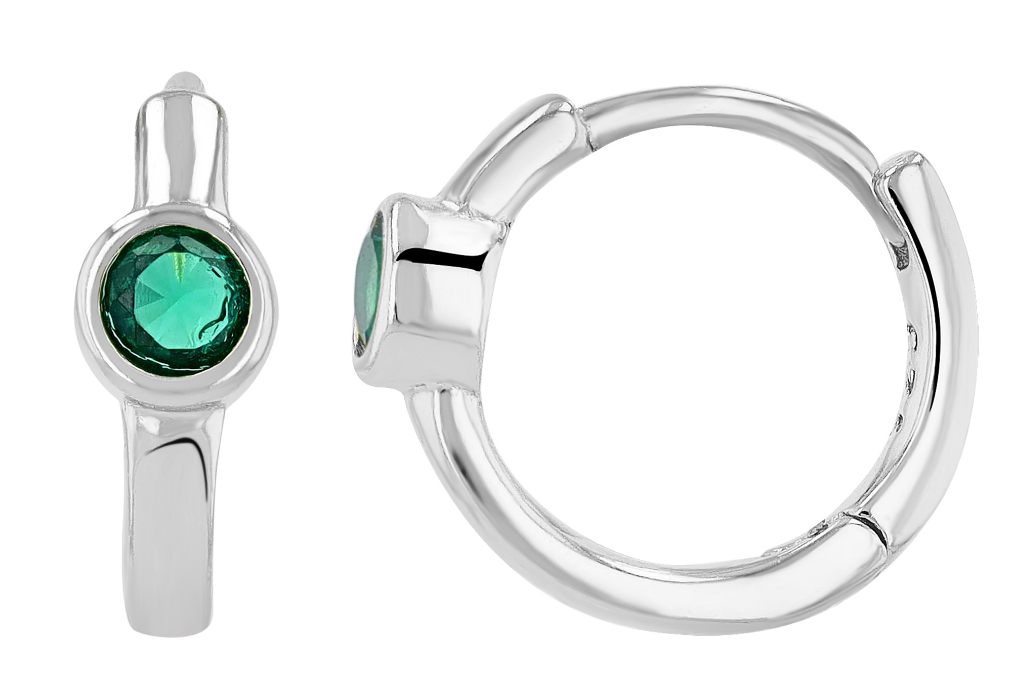 Adelia´s Klappcreolen »Damen Ohrringe – Klappcreole aus 925 Silber mit Zirkonia« Ein stilvolles Geschenk für besondere Momente