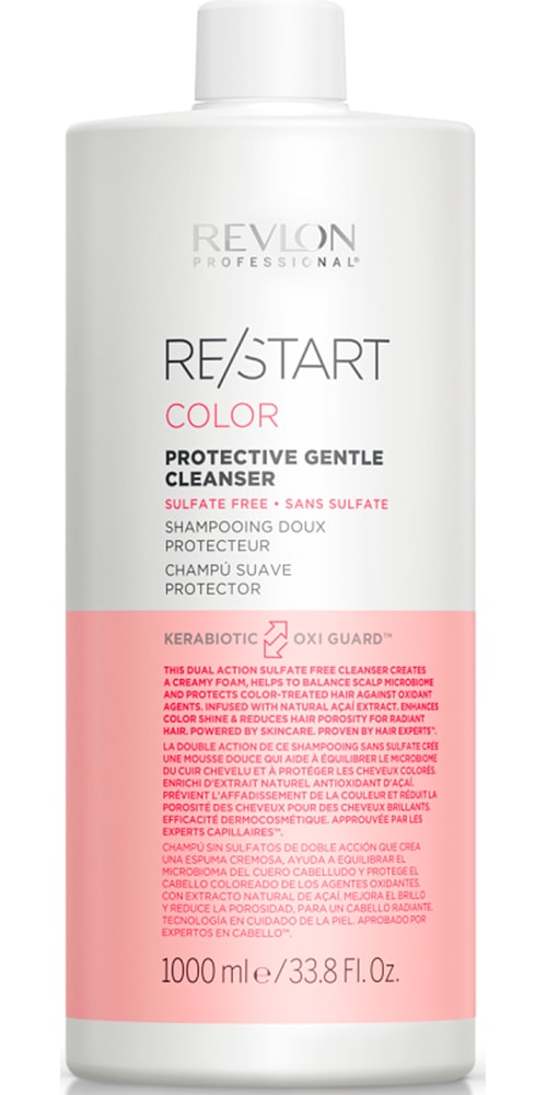 Kinder Haarshampoo "Re/Start COLOR Protective Gentle Cleanser 1000 ml", 1.000ml, rosa, REVLON PROFESSIONAL, Haarpflegemittel, Verstärkt die